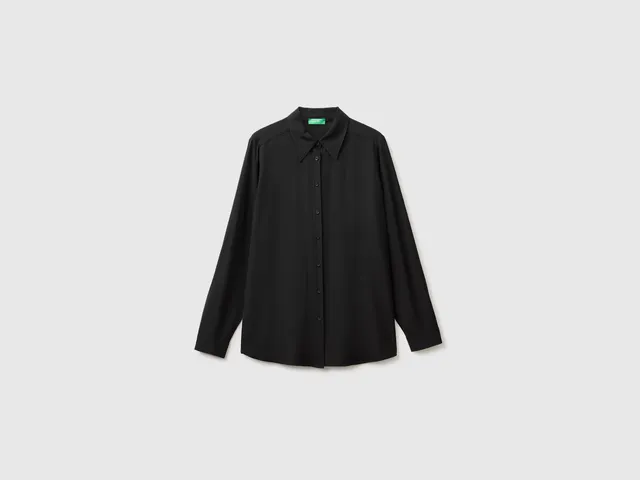 United Colors of Benetton Oversized viscose shirt camicia taglia XXS-XL