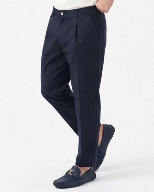 Sottosopra pantalone uomo cotone slim fit blu taglia M