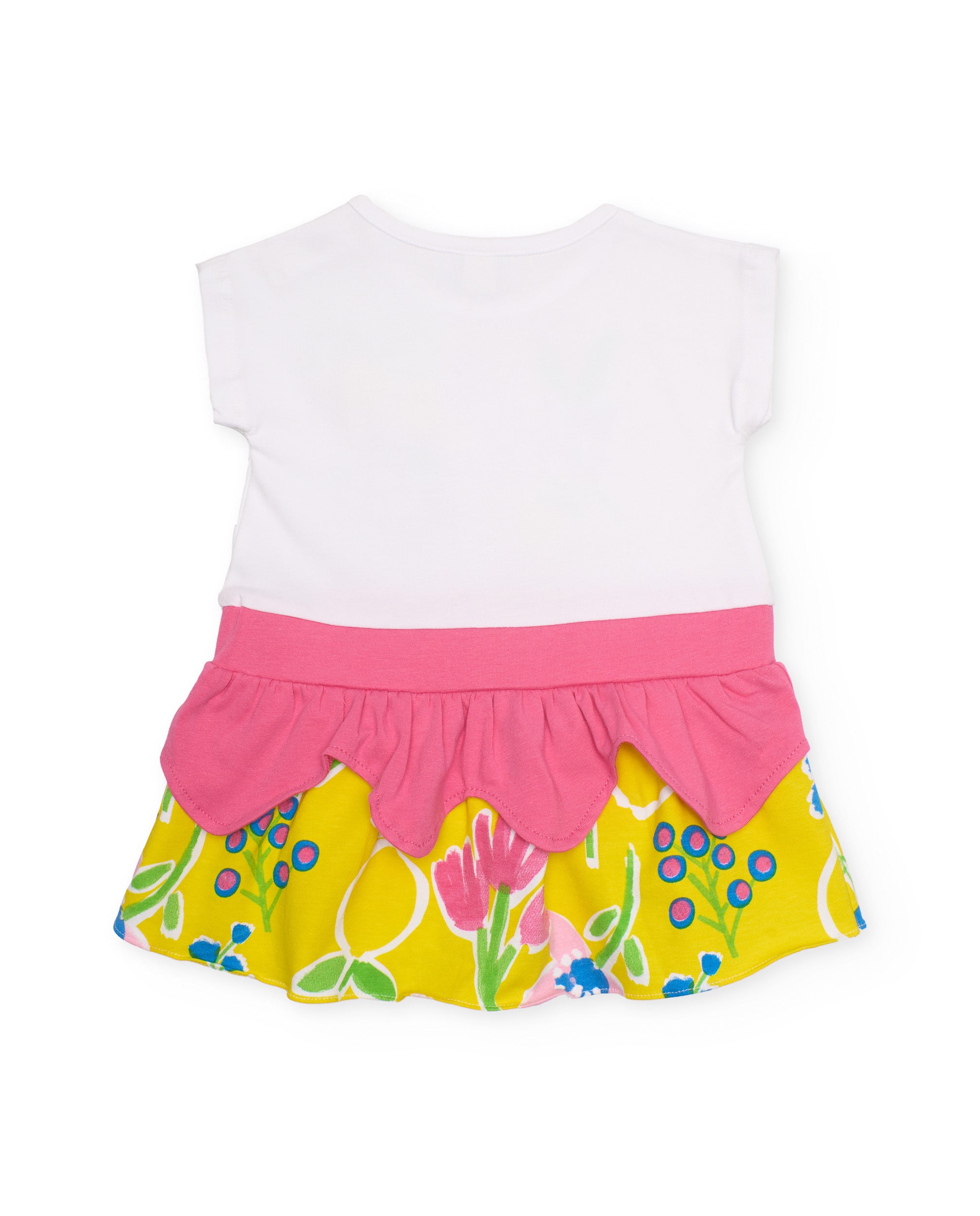 TucTuc Vestiti Vestito Bambina Bianco Floreale Volant