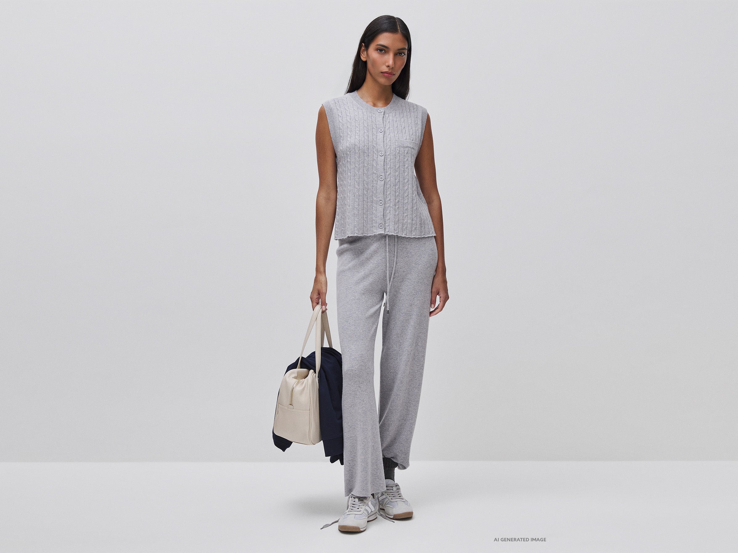 United Colors of Benetton gilet trecce lana cashmere