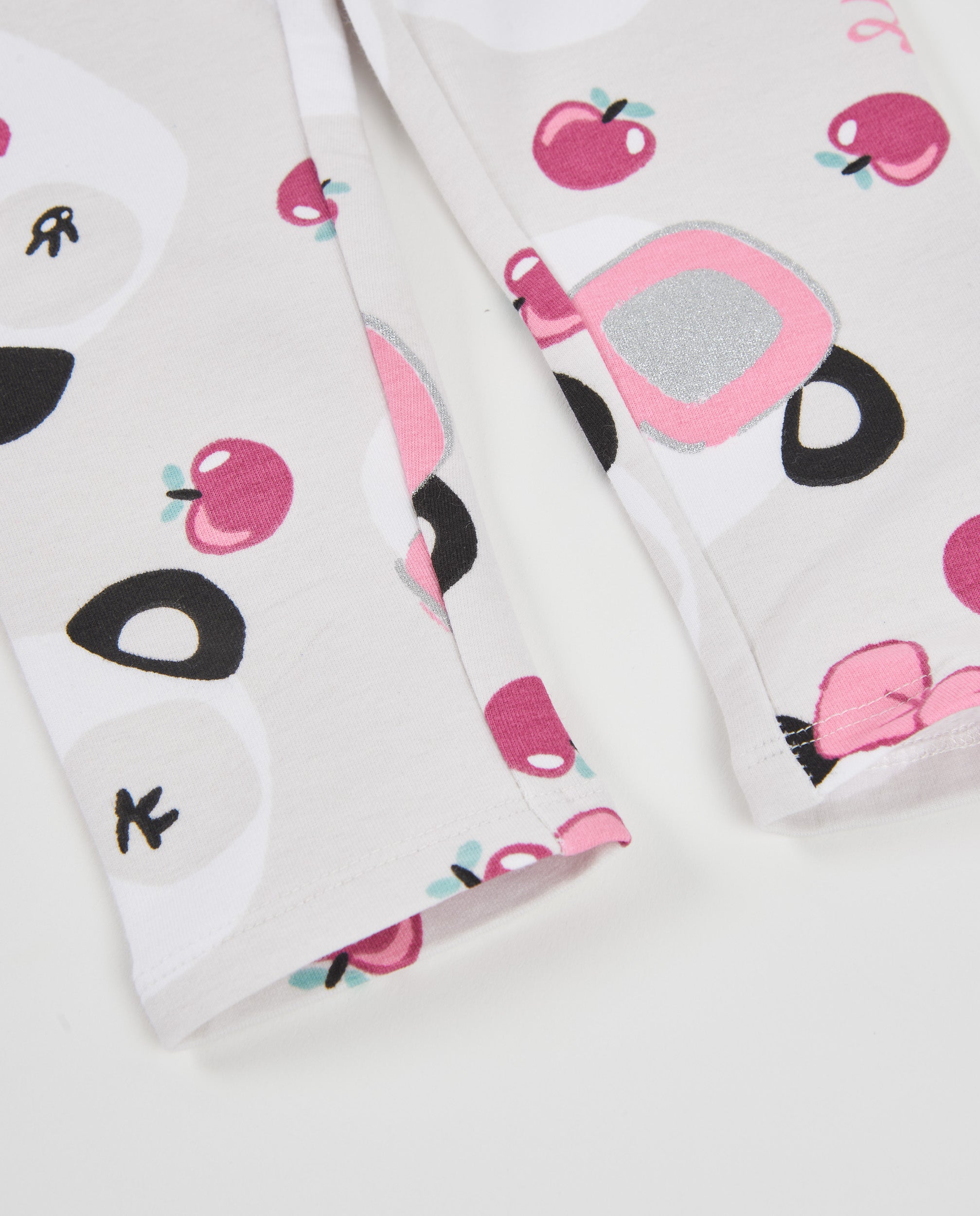 TucTuc Leggings felpa panda bambina crudo vita elastica