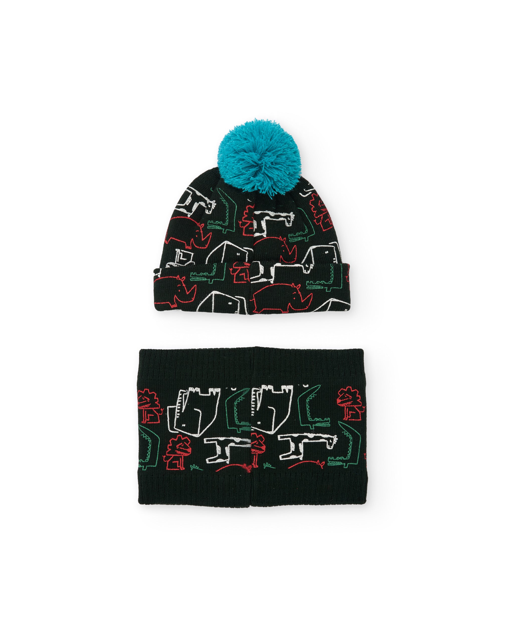 TucTuc Accessori Set Bambino Verde Berretto Scaldacollo