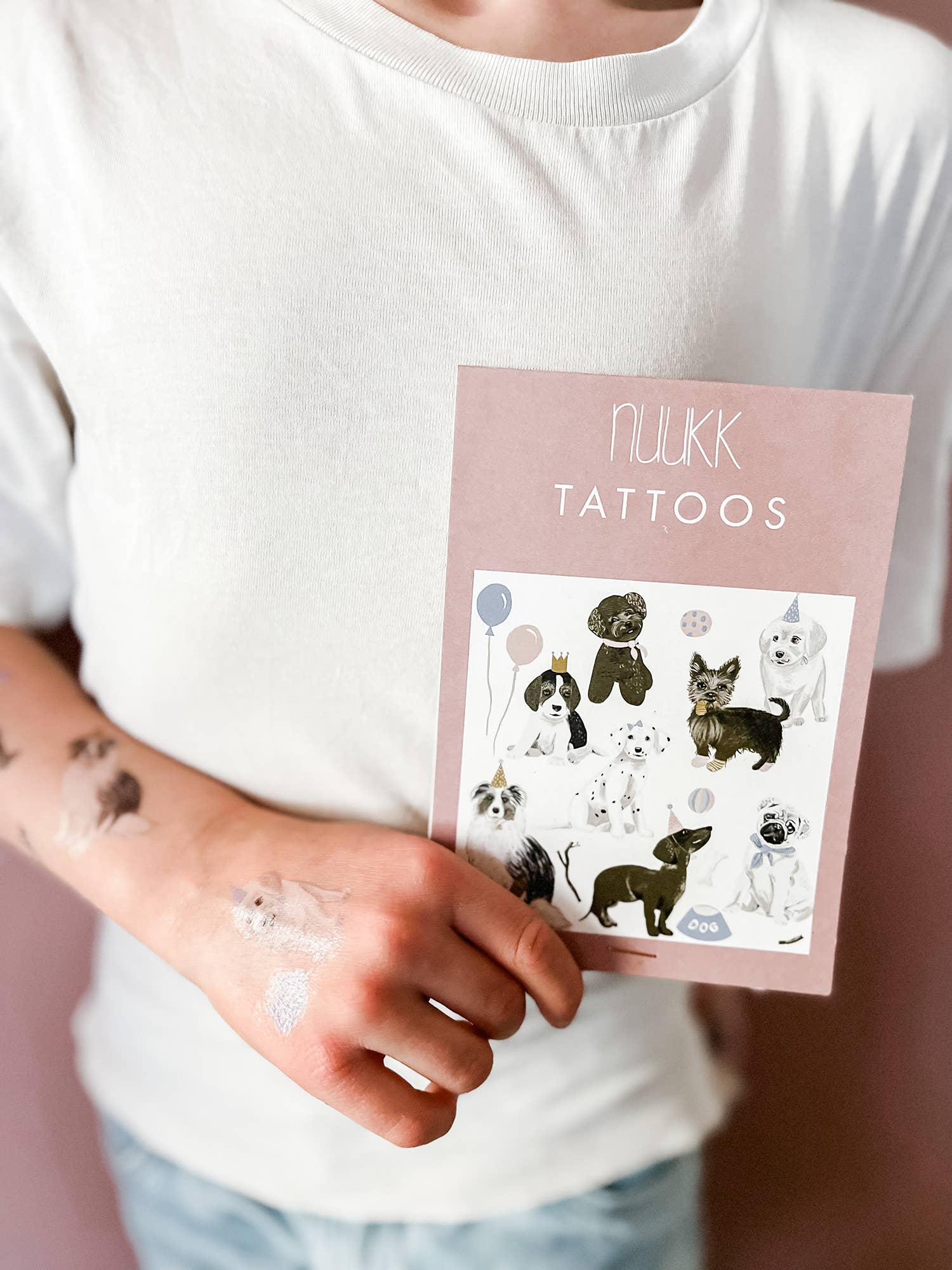 Nuuk tatuaggi temporanei cani bambini vegan