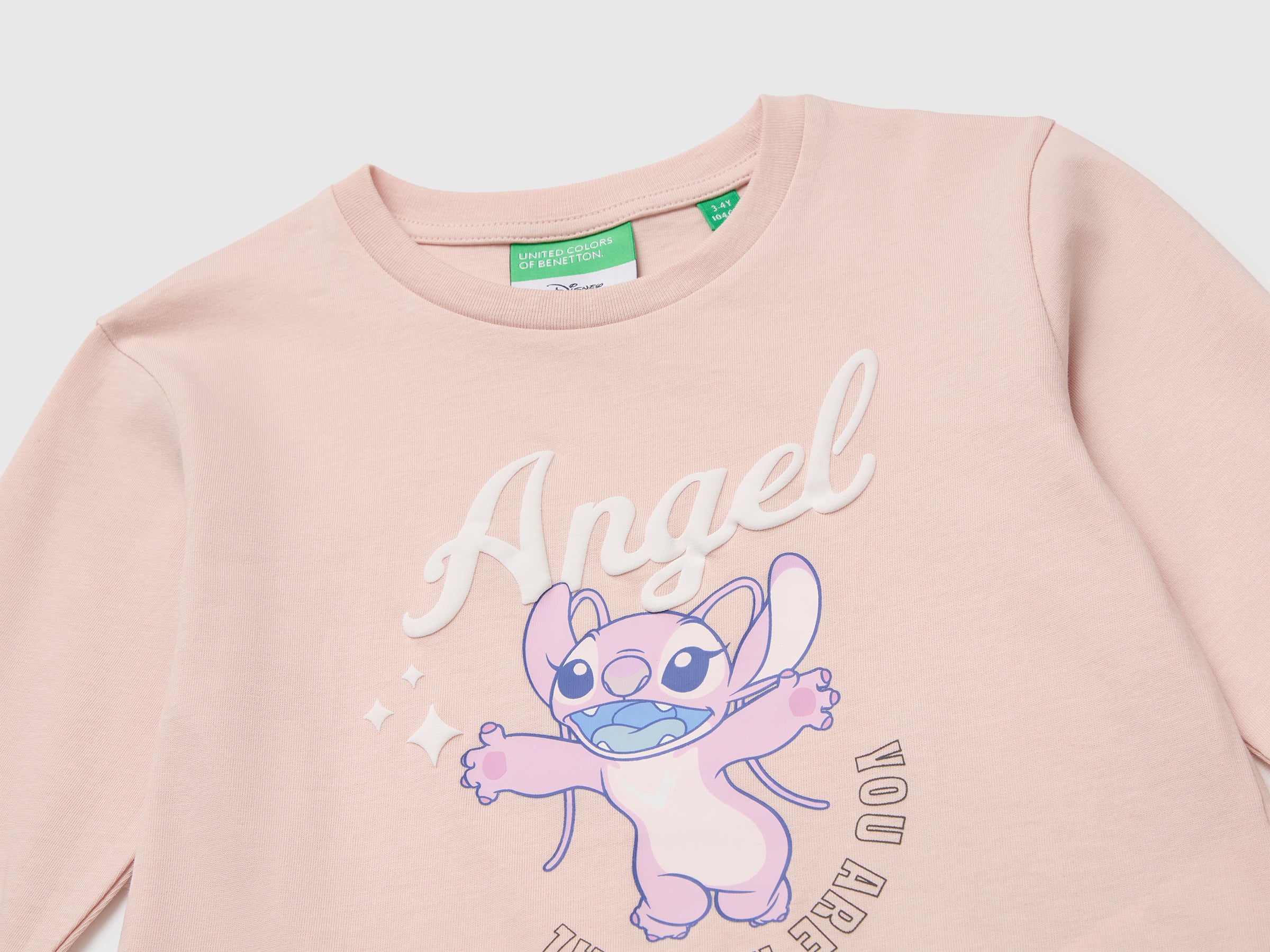 United Colors of Benetton Lilo & Stitch maglia maniche lunghe cotone bio