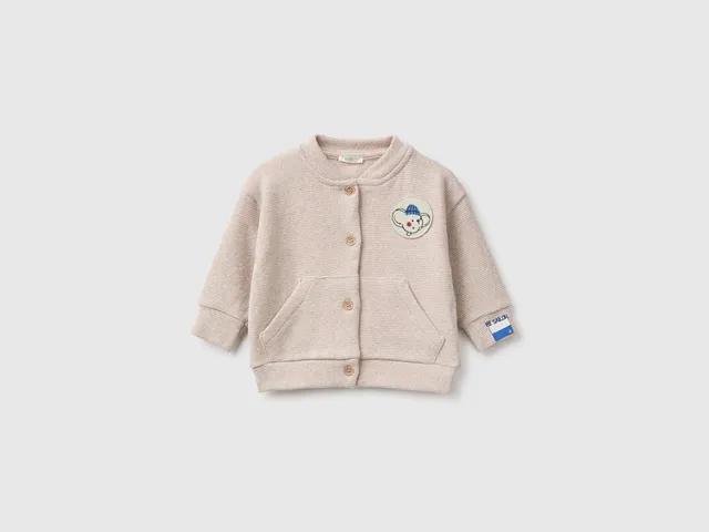 United Colors of Benetton felpa bomber neonato cotone taglia 50