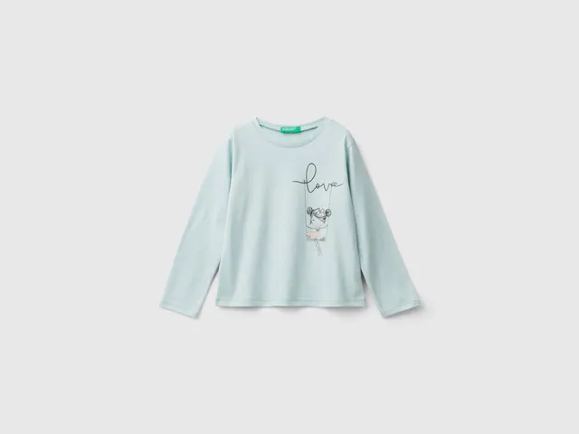 United Colors of Benetton T-Shirt Applique Maglietta 82 Cotone