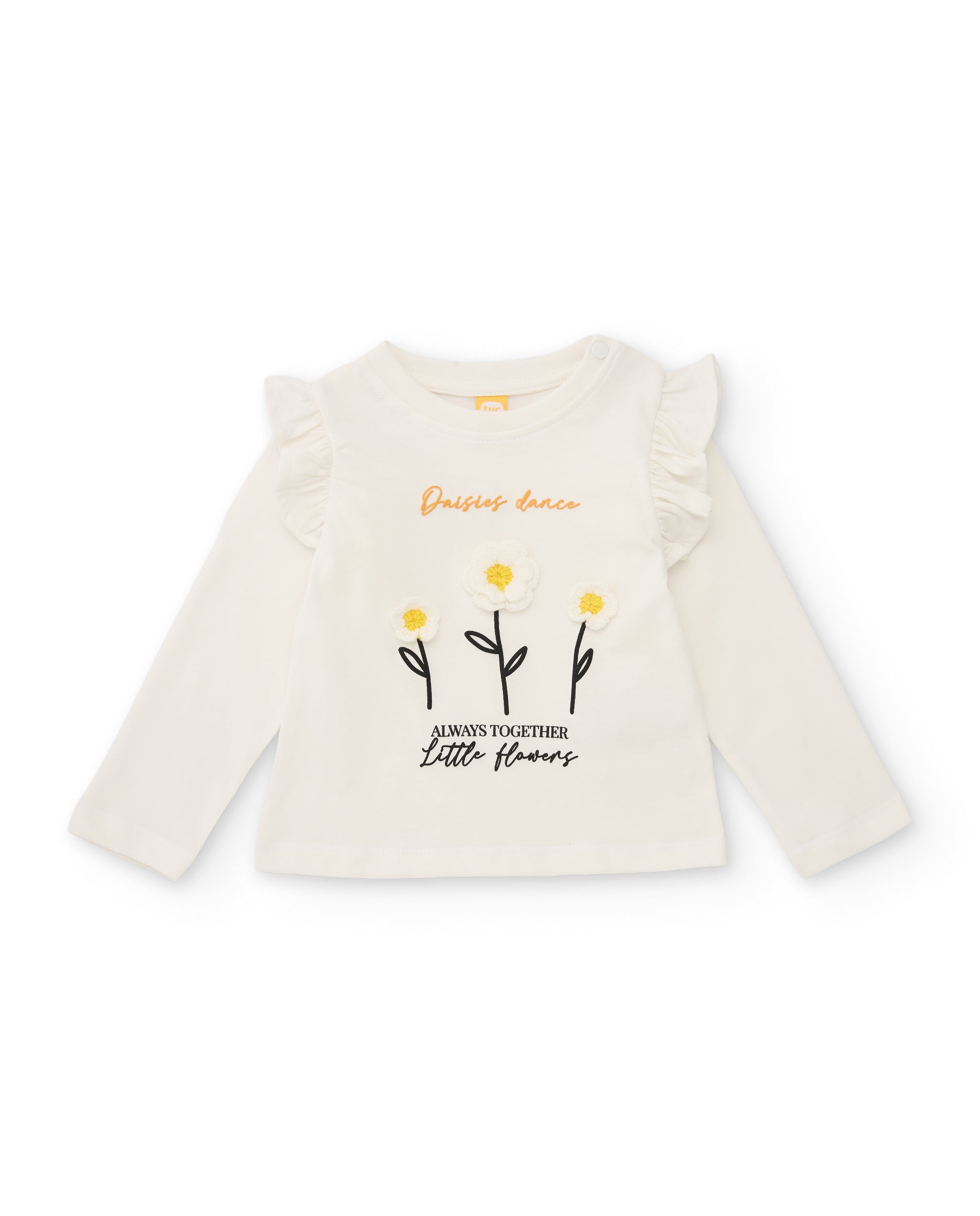 TucTuc Magliette t-shirt bimba lilla maniche lunghe fiori