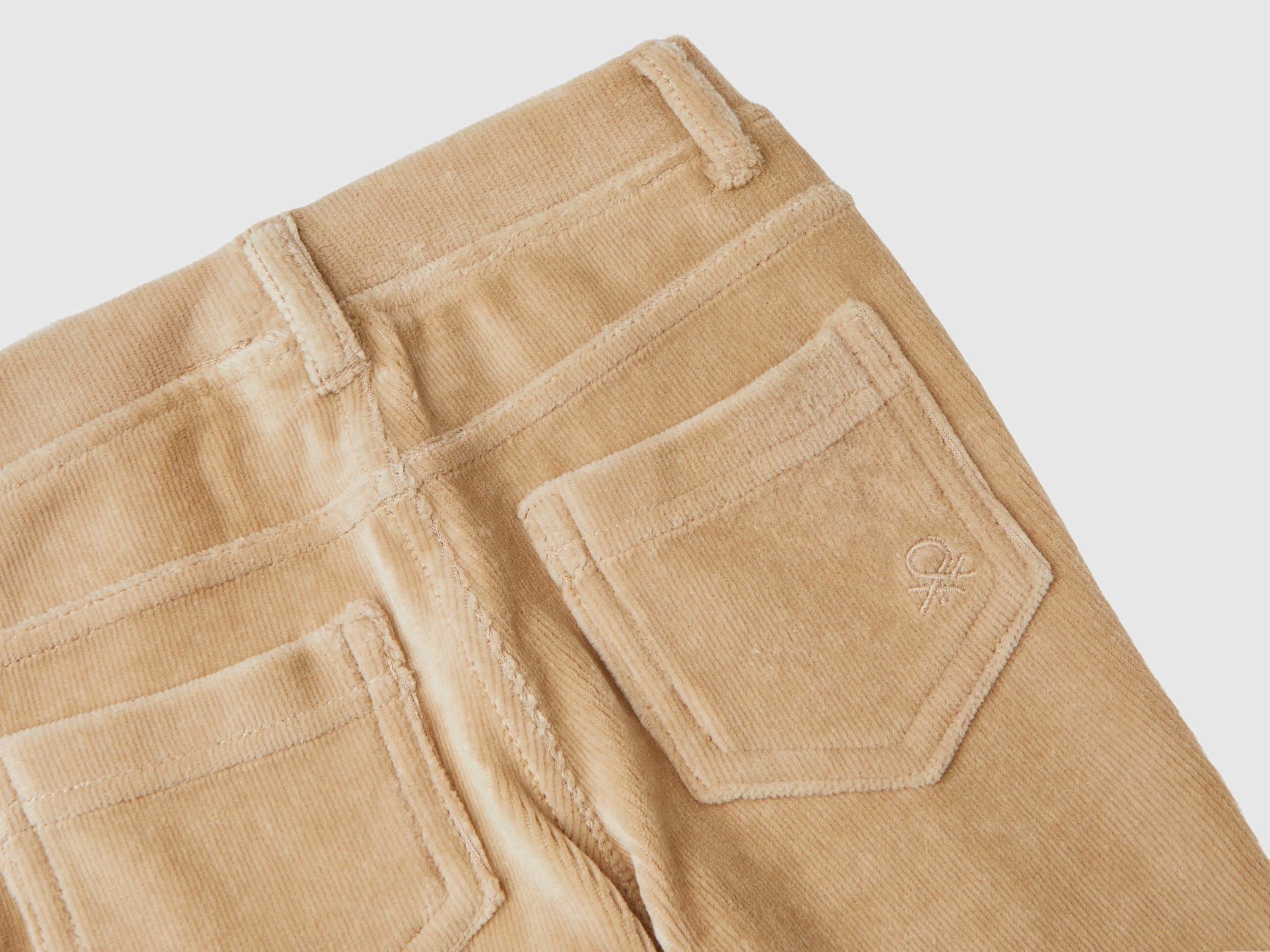 United Colors of Benetton pantaloni bimba ciniglia coste cotone