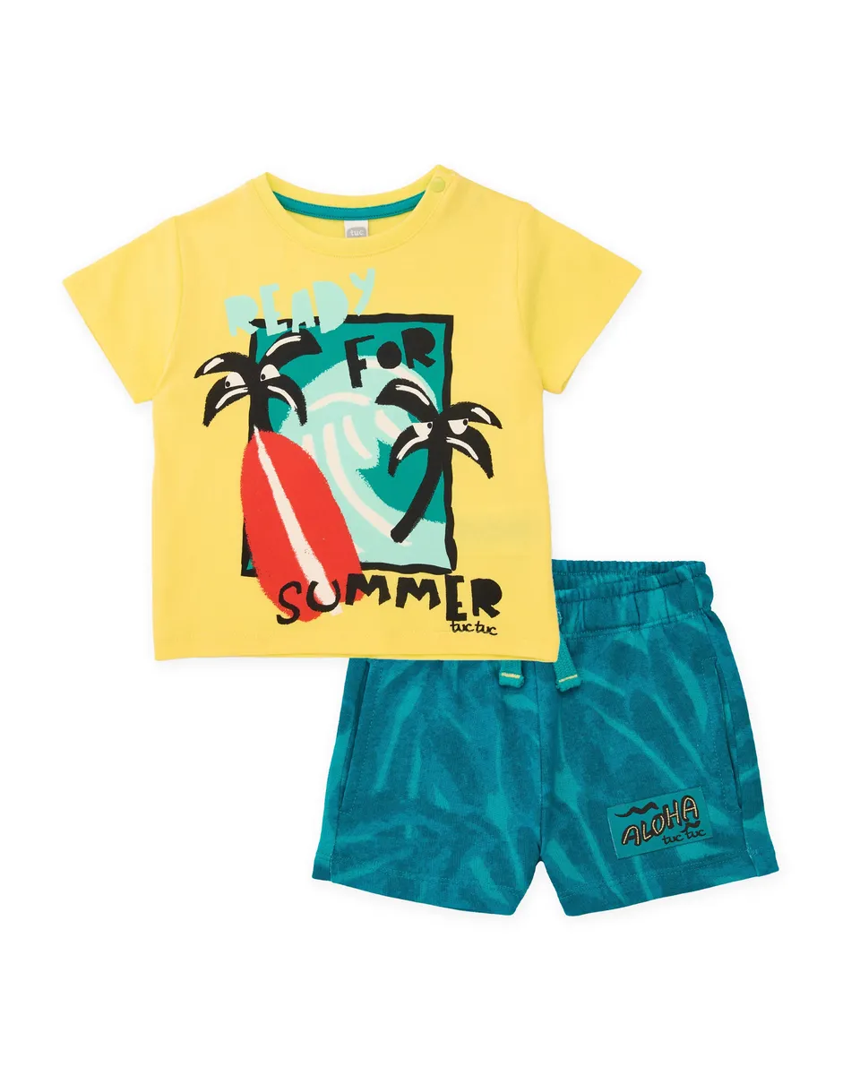 TucTuc Completi completo bambino giallo maglia estiva