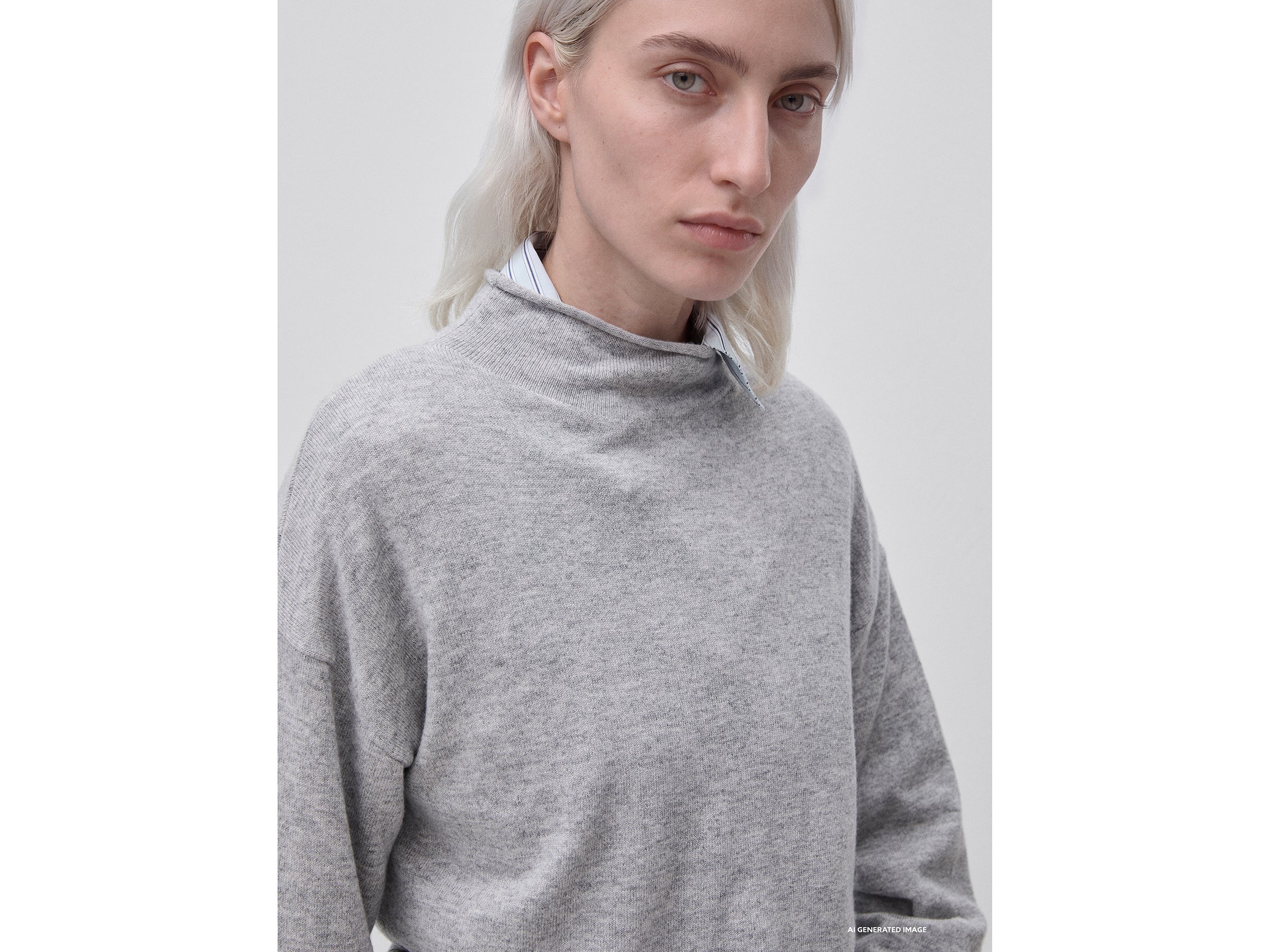 United Colors of Benetton Maglione Lana e Cashmere Scollo Rouches