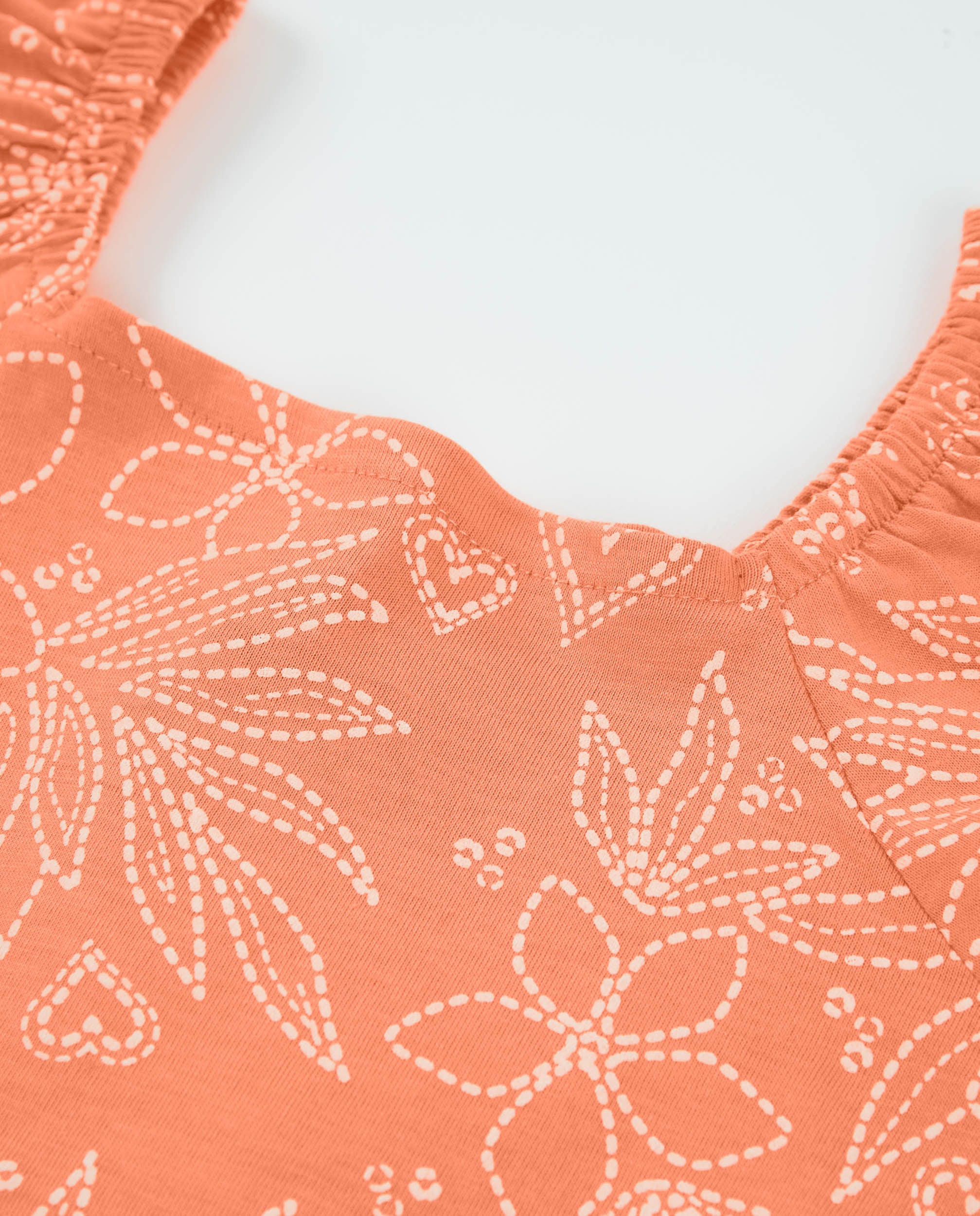 TucTuc Magliette T-Shirt Bambina Arancione Fiori