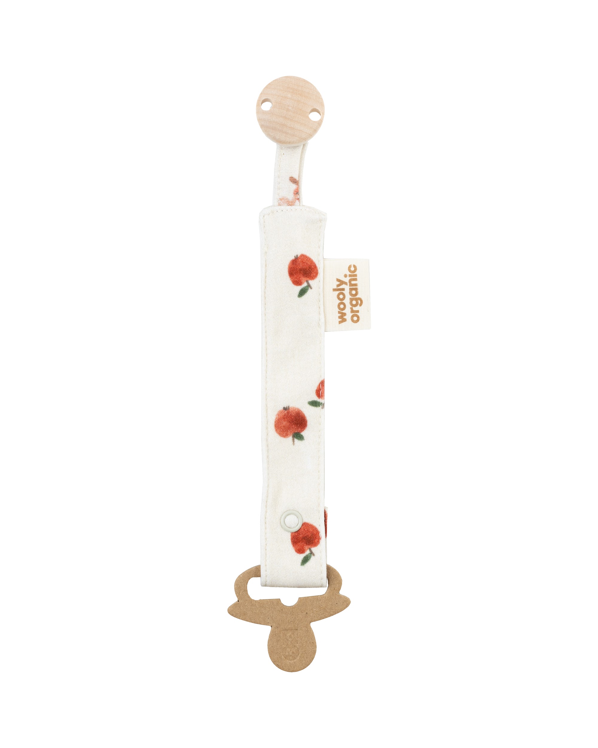 Woolly Organic Pacifier Clip AW26 catenella ciuccio Nordic Flora