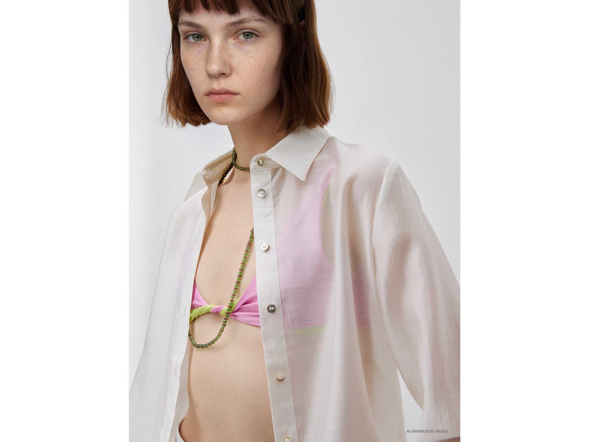 United Colors of Benetton Camicia lyocell fluida manica lunga