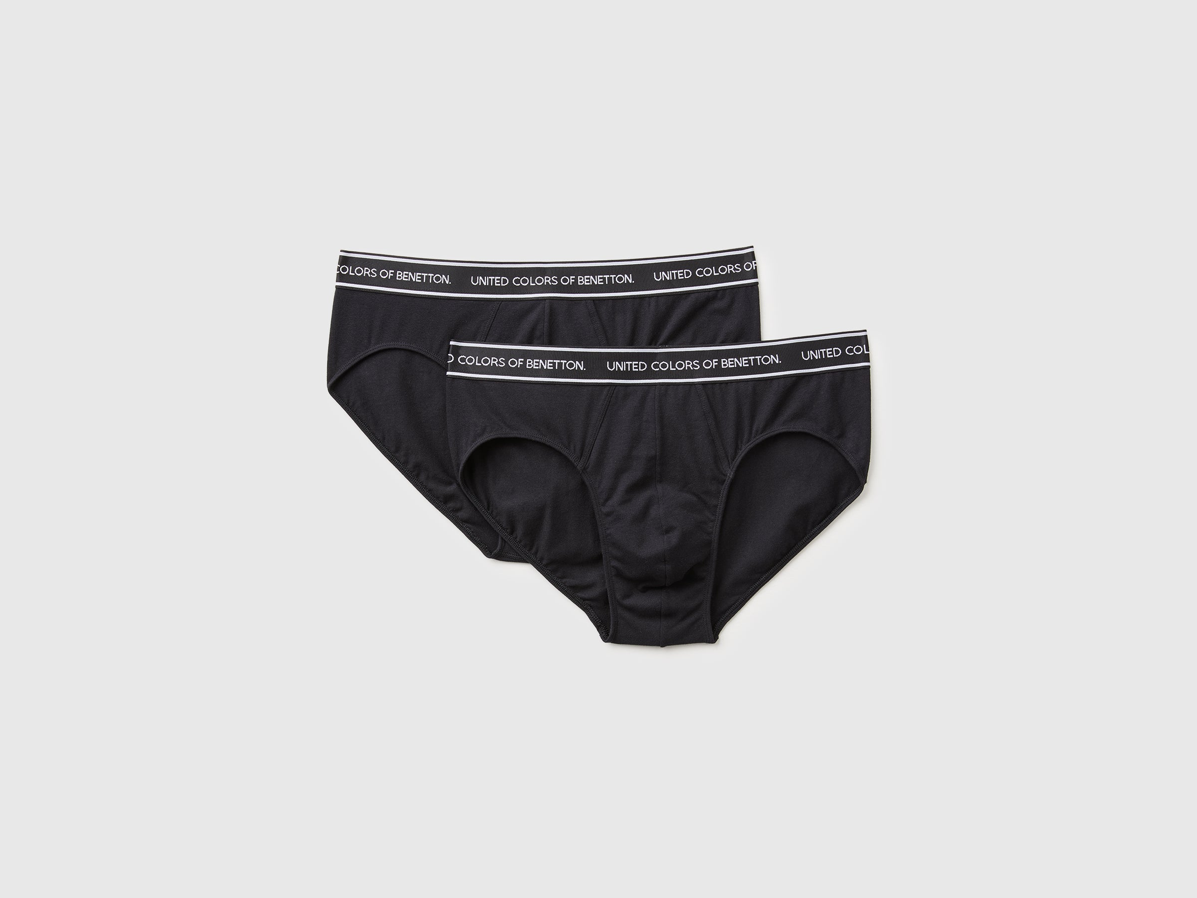 United Colors of Benetton Slip Cotone Nero Set 2pz M
