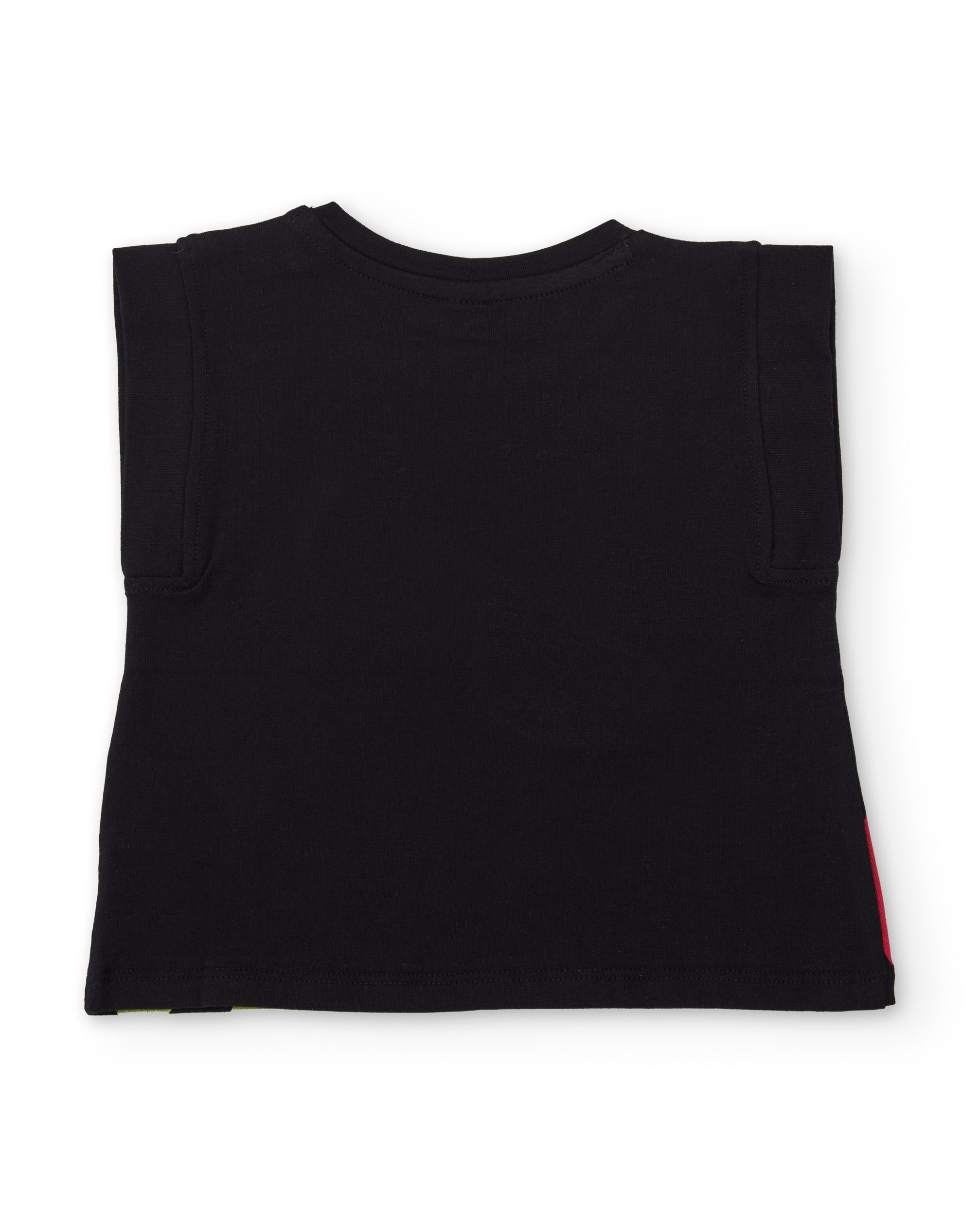 TucTuc Completi Completo bambina nero fragola shorts rossi