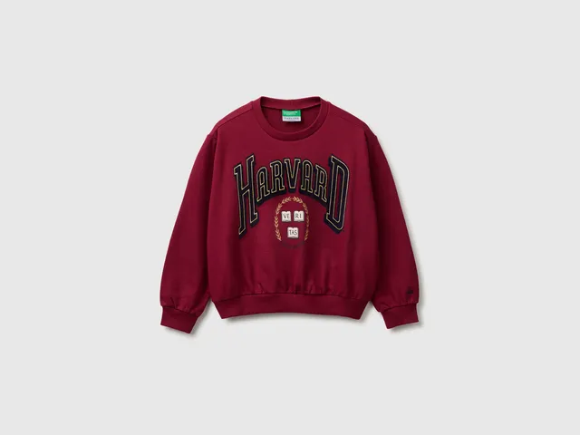 United Colors of Benetton Harvard Felpa Girocollo Cotone