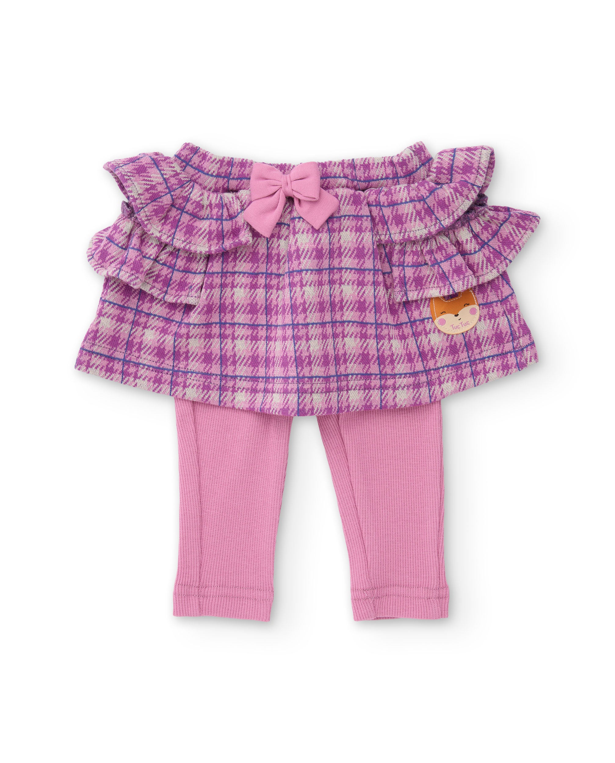 TucTuc Completi completo neonata rosa maglia gonna quadri