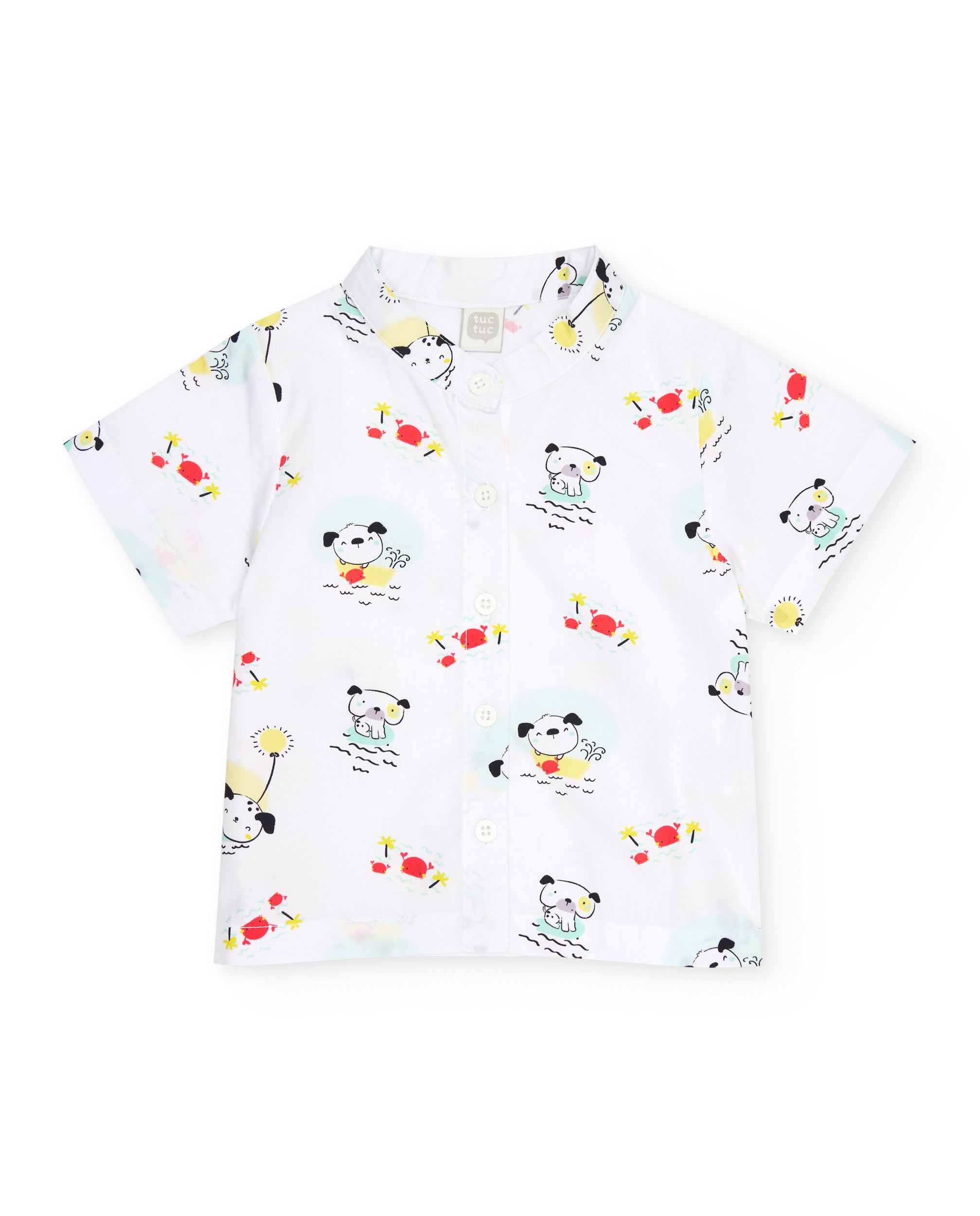 TucTuc Completo neonato bermuda camicia completo bianco righe
