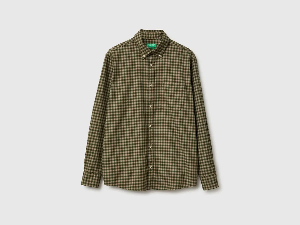 United Colors of Benetton camicia flanella quadri cotone bio M