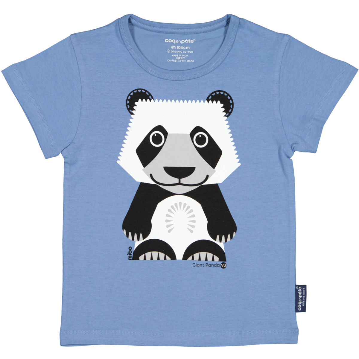 Coq en Pâte Panda maglietta cotone bio 4 anni