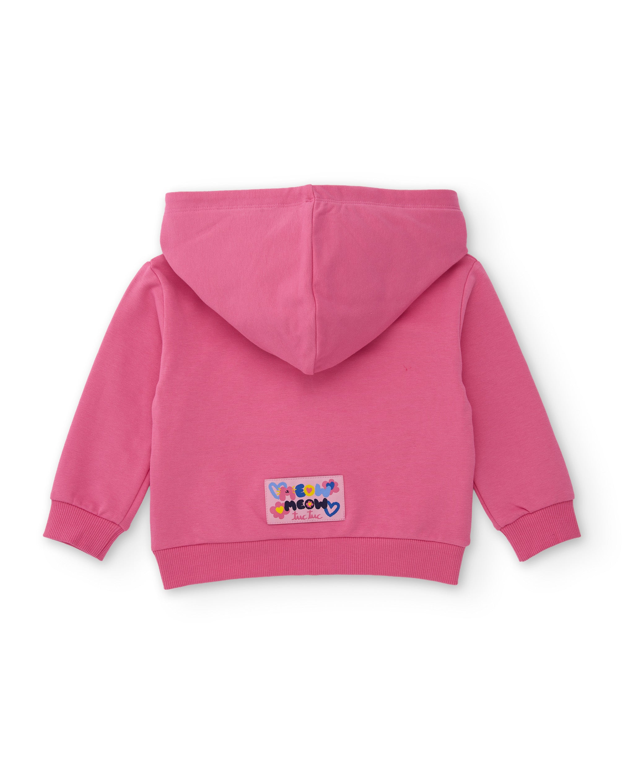 TucTuc Felpe Giacca bambina felpa rosa con cappuccio cotone