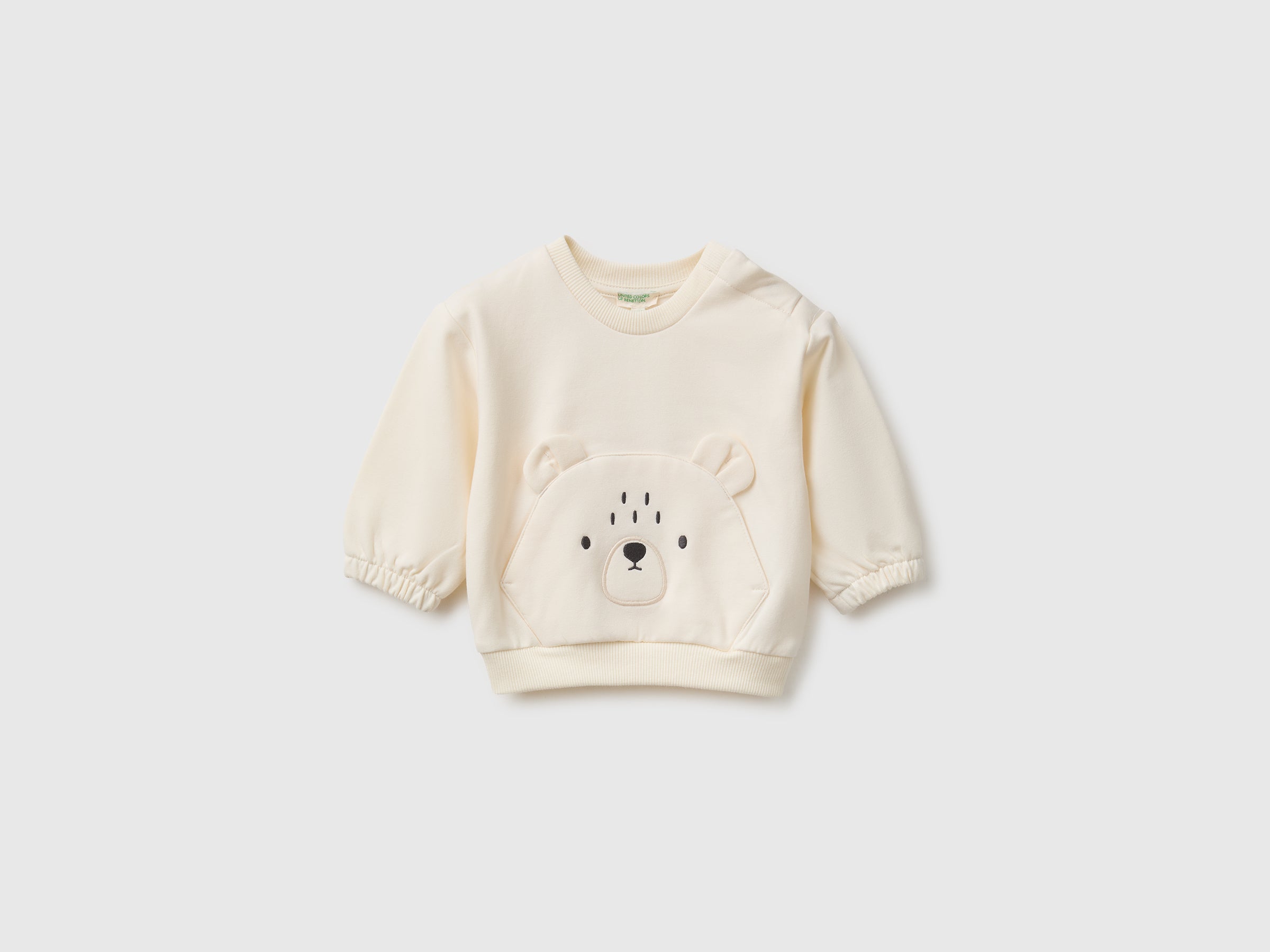 United Colors of Benetton Sweatshirt with animal pocket felpa cotone 56