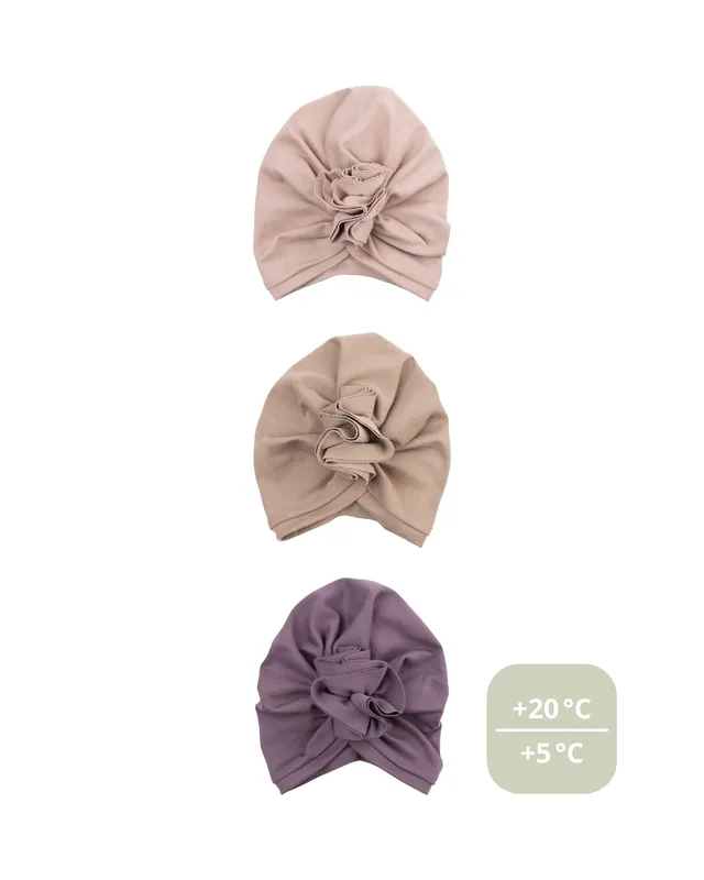 Woolly Organic Ruffle Turban turbante cotone taglia baby