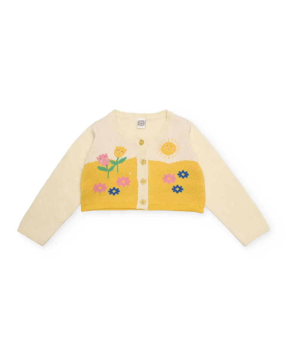 TucTuc Maglioni Cardigan neonata giallo 6-9 mesi