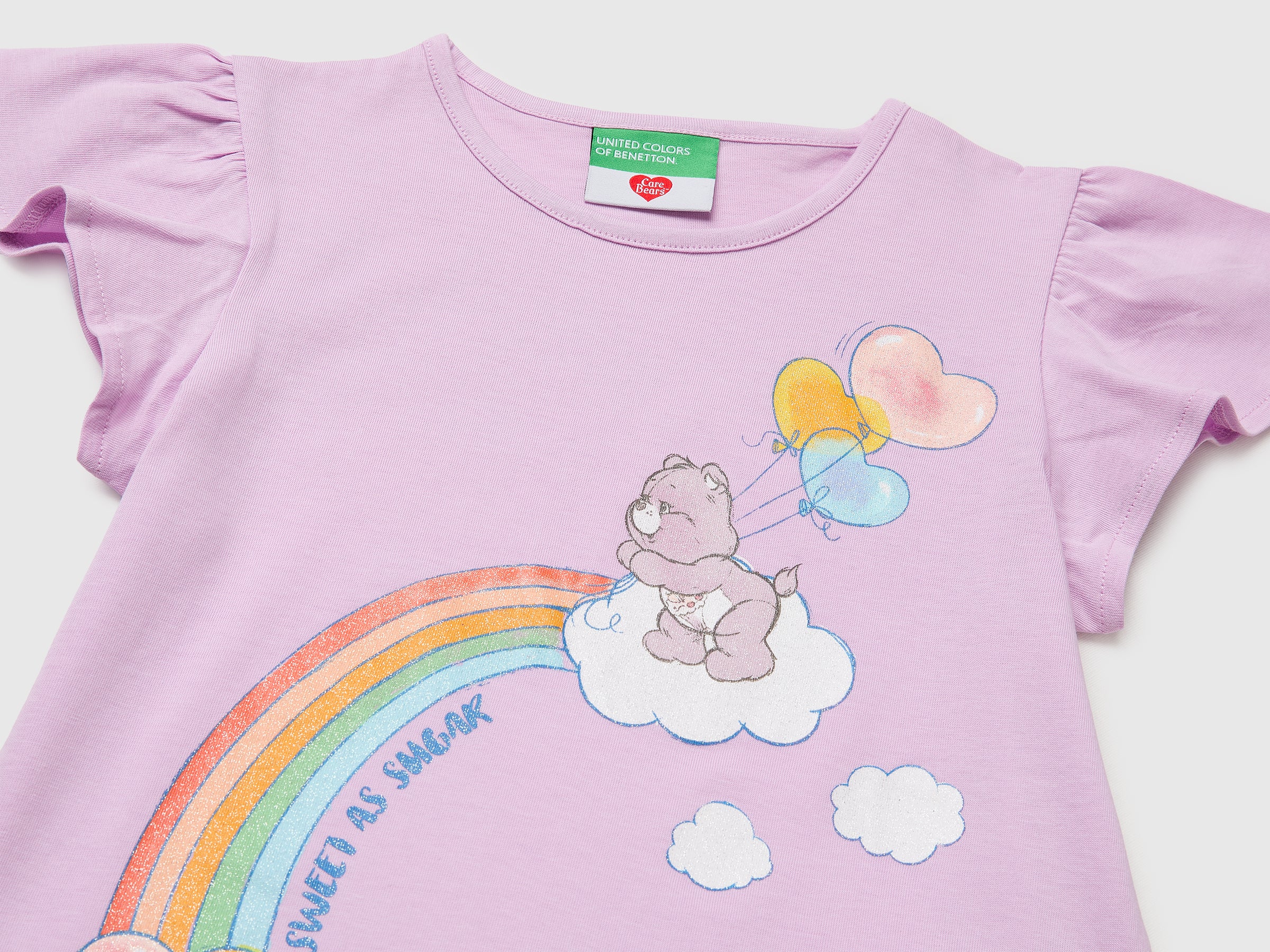 United Colors of Benetton Care Bears T-shirt bambina cotone bio glitter