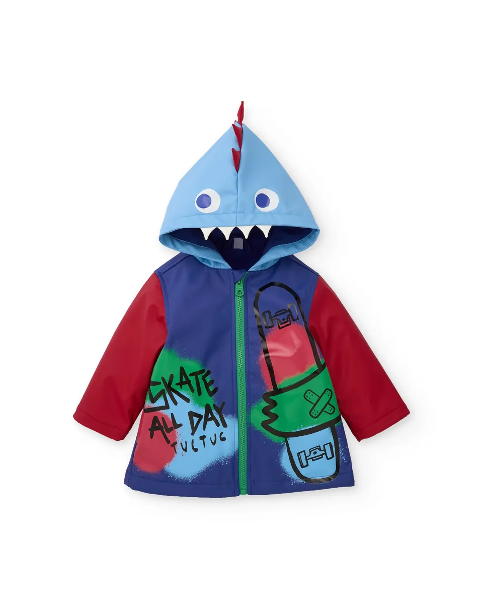 TucTuc Cappotti impermeabile bimbo blu dinosauro 6A