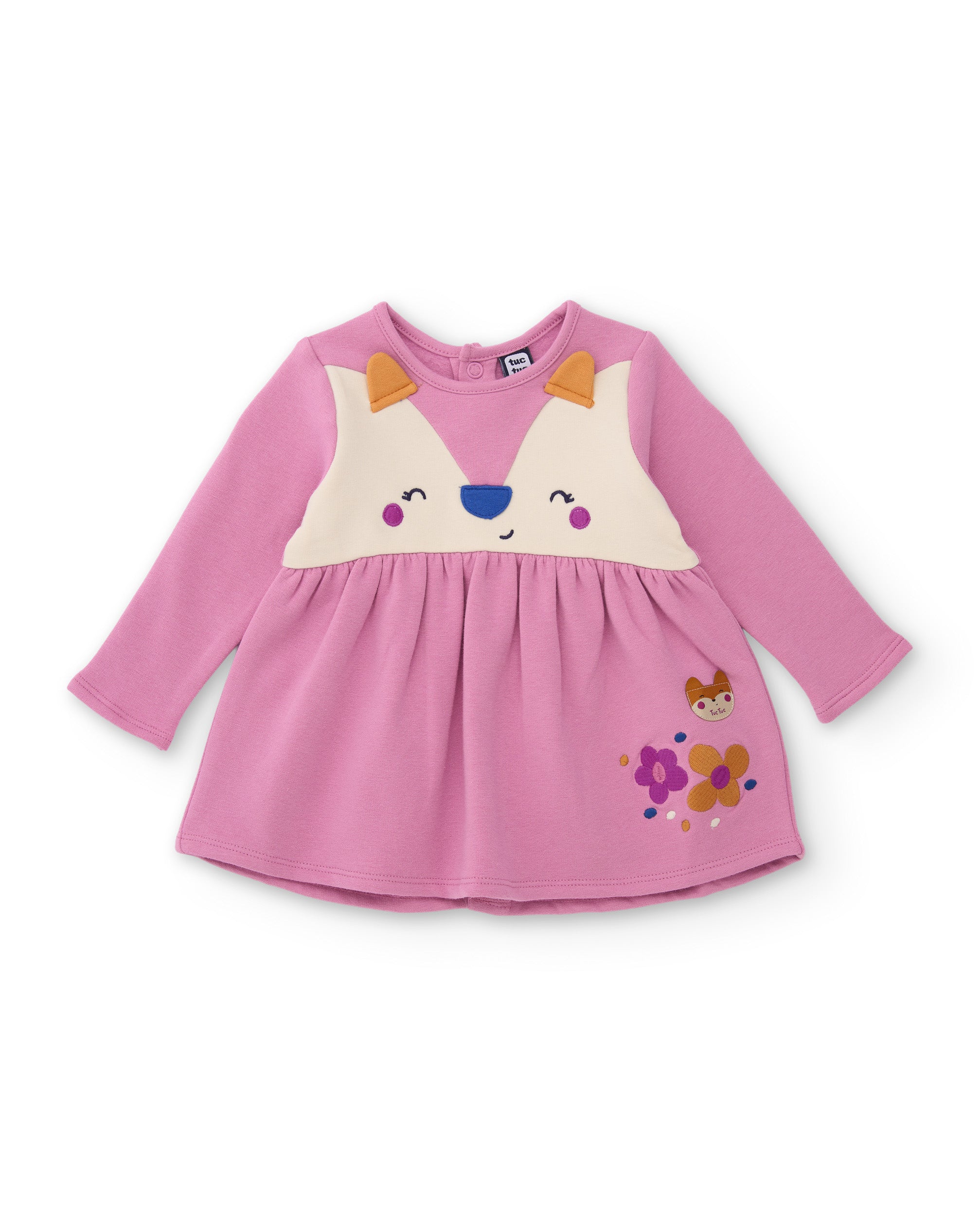 TucTuc Vestiti Vestito Felpa Animali Rosa Neonata