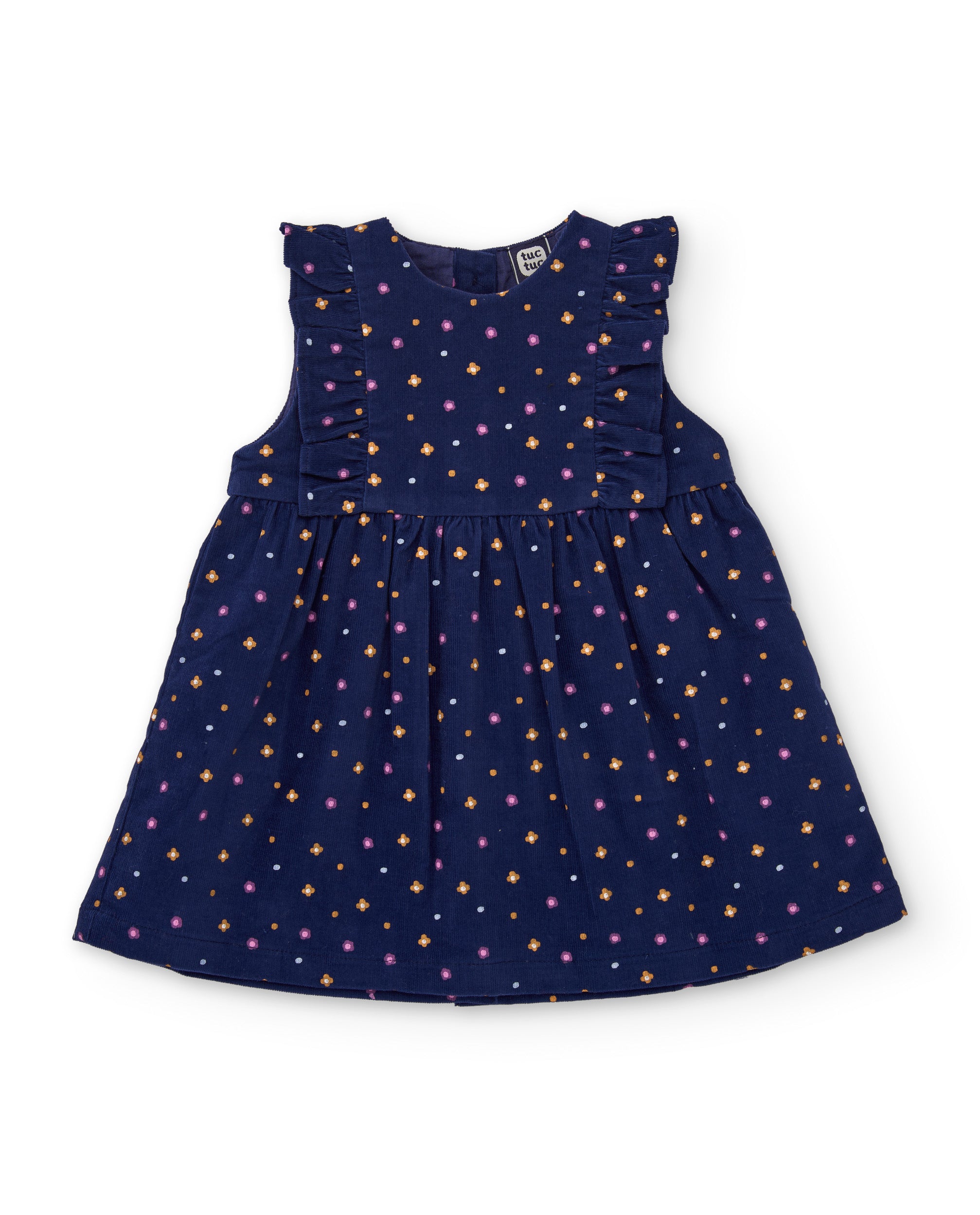 TucTuc Completi vestito neonata blu navy floreale maglia