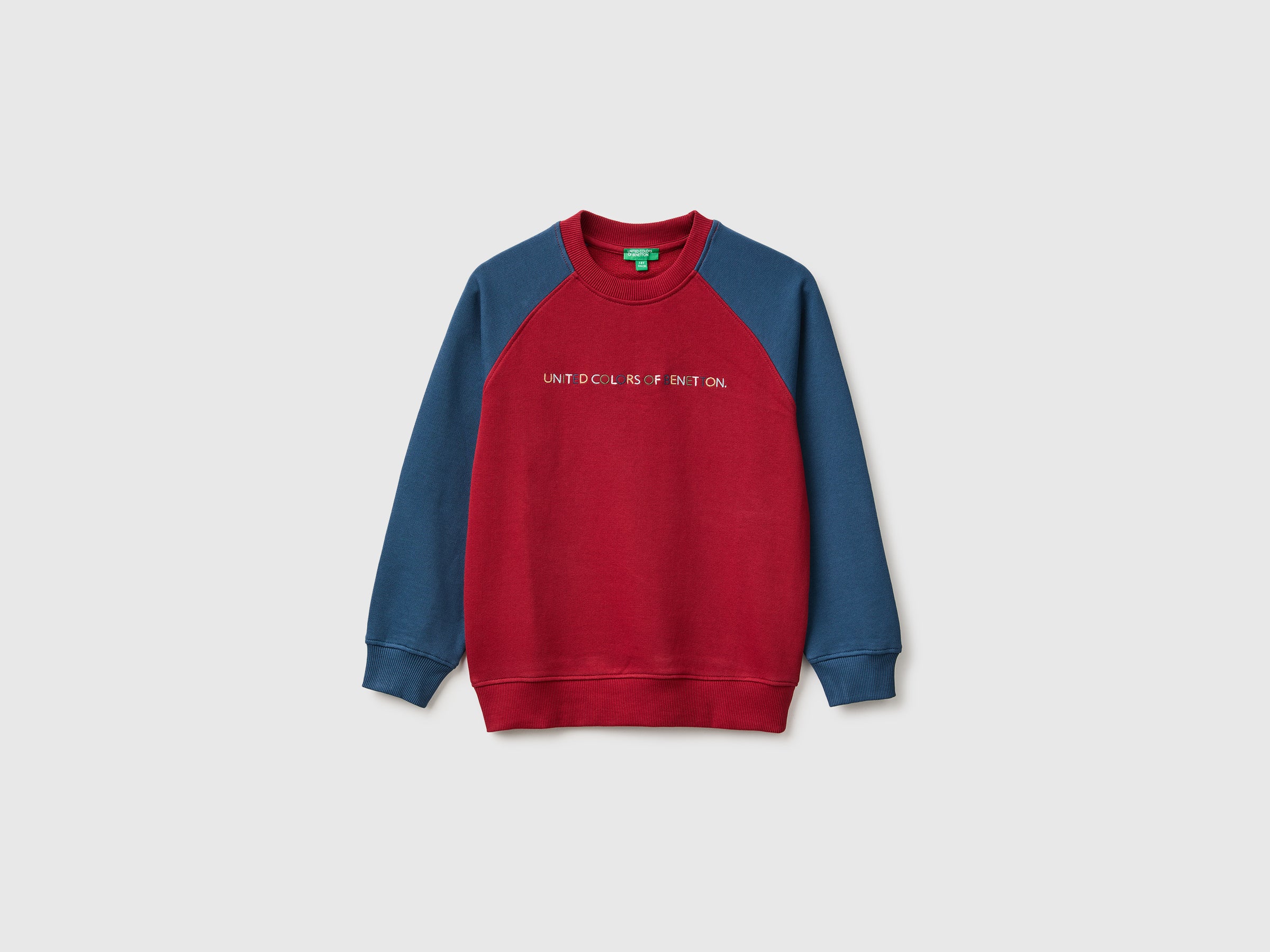 United Colors of Benetton felpa cotone girocollo logo