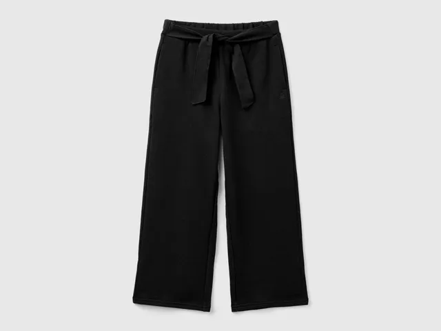 Benetton Sweatpants with sash pantaloni tuta cotone taglia L