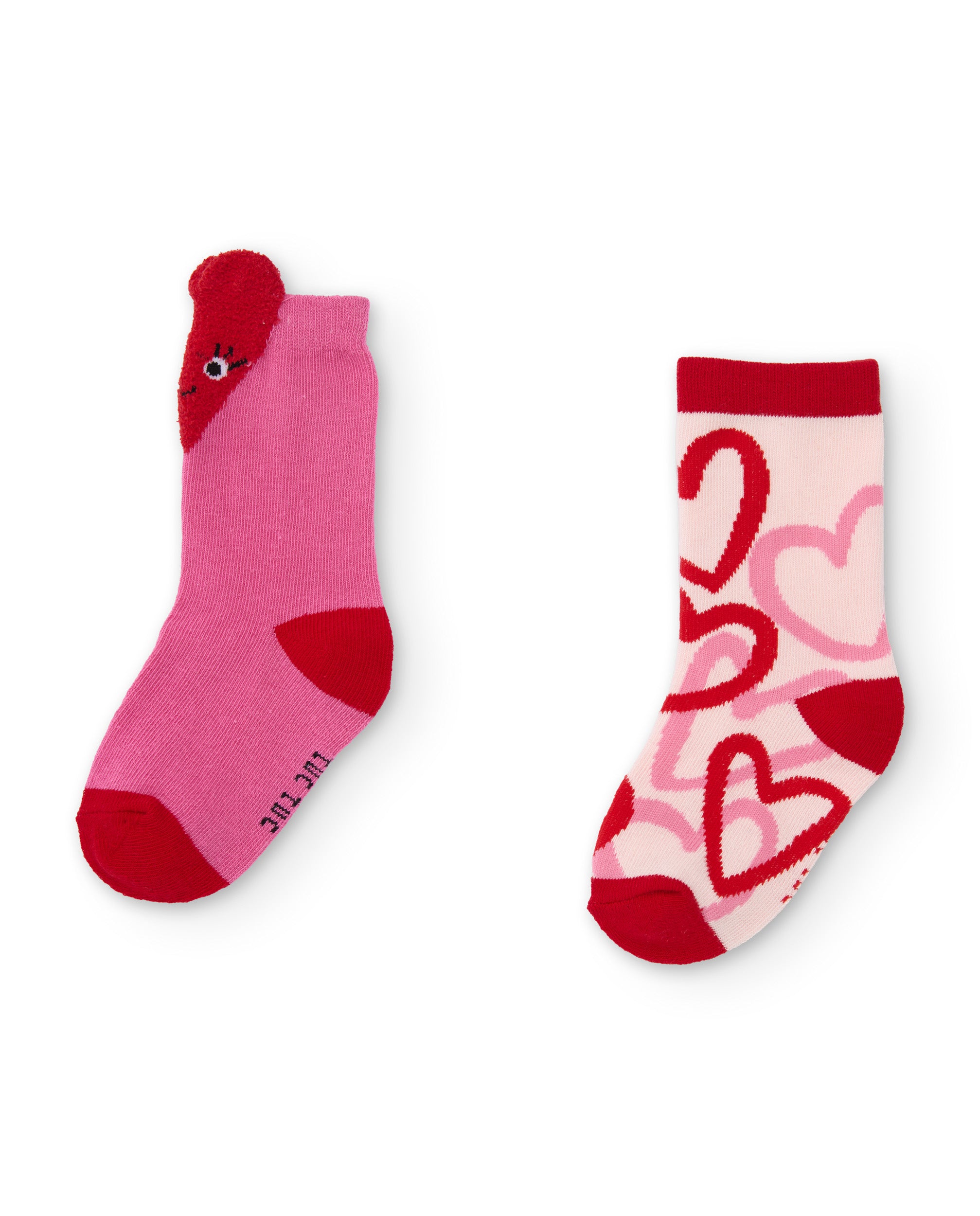 TucTuc Accessori Set Calzini Bambina Cuori Rosa
