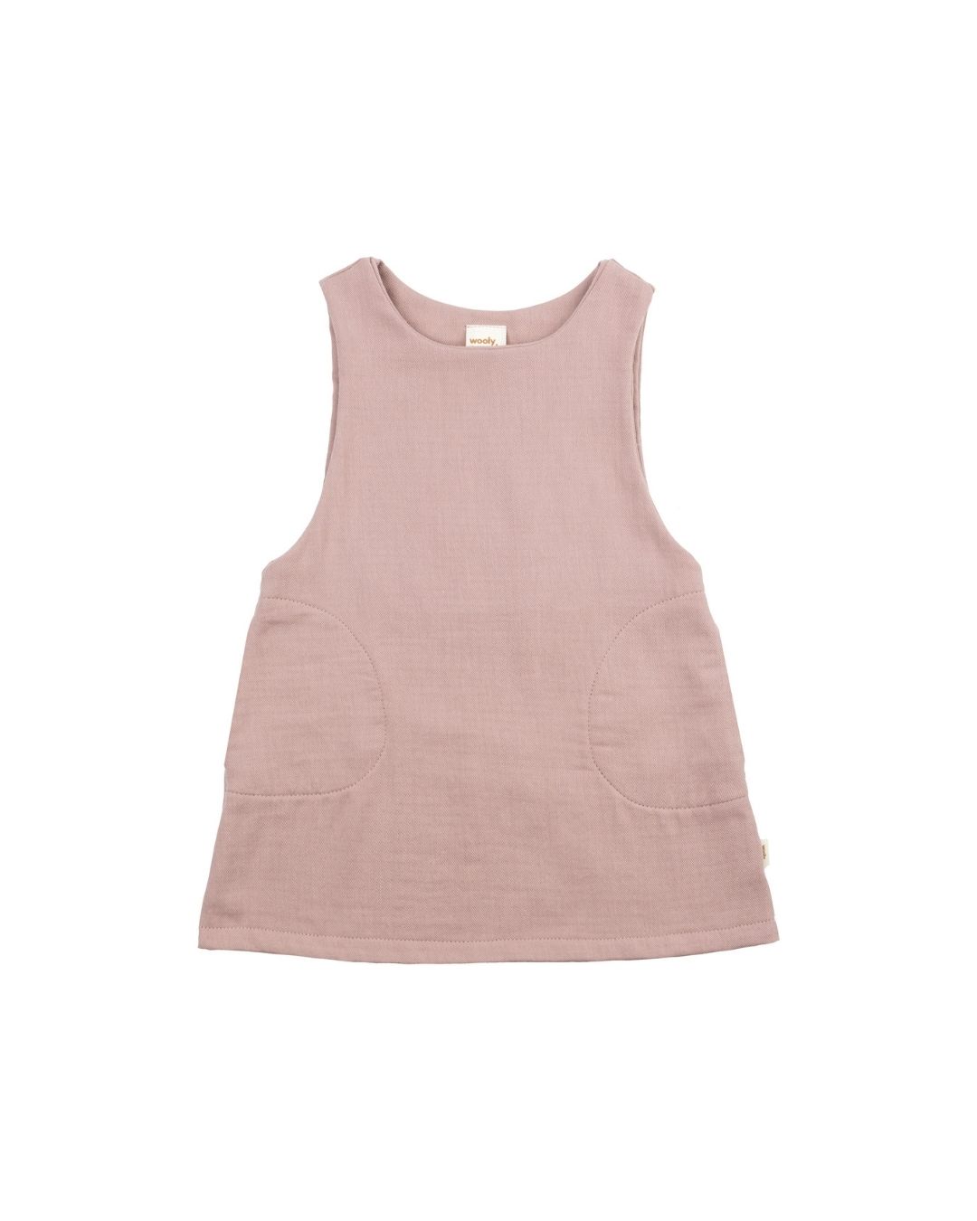 Woolly Organic Pinafore Grembiule Bambina Cotone Organico Rosewood