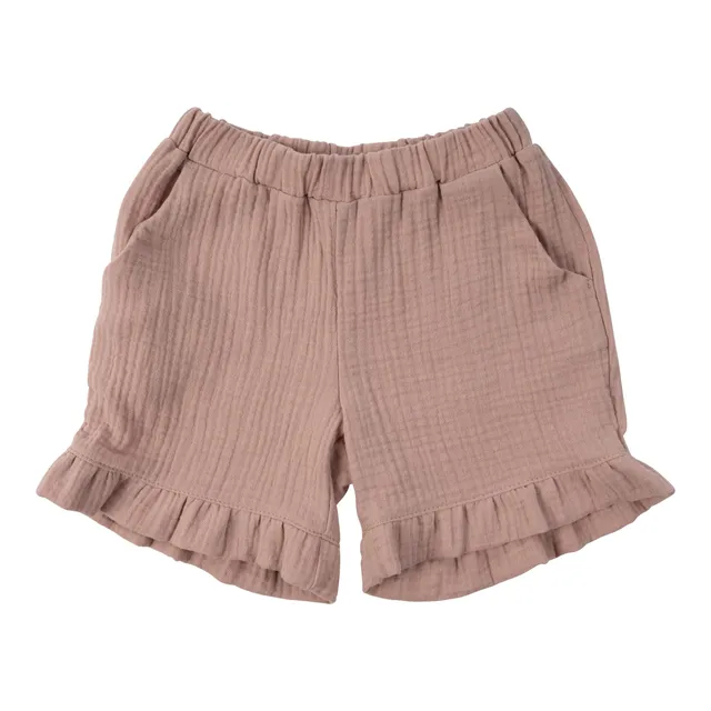 Woolly Organic Muslin Girls Shorts GOTS SS26 pantaloncini cotone