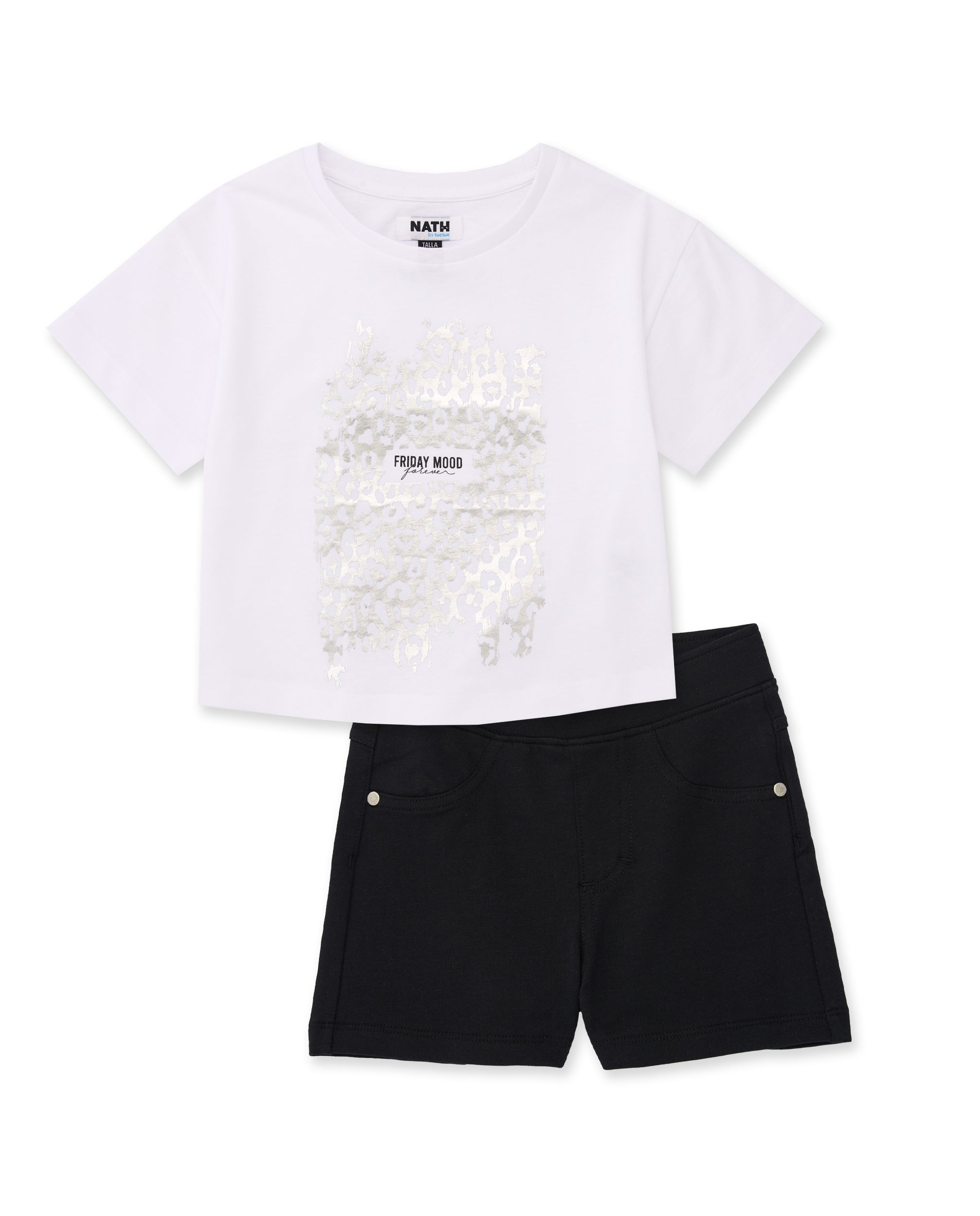 TucTuc Completi Brillanti Animalier Completo Bianco Bambina