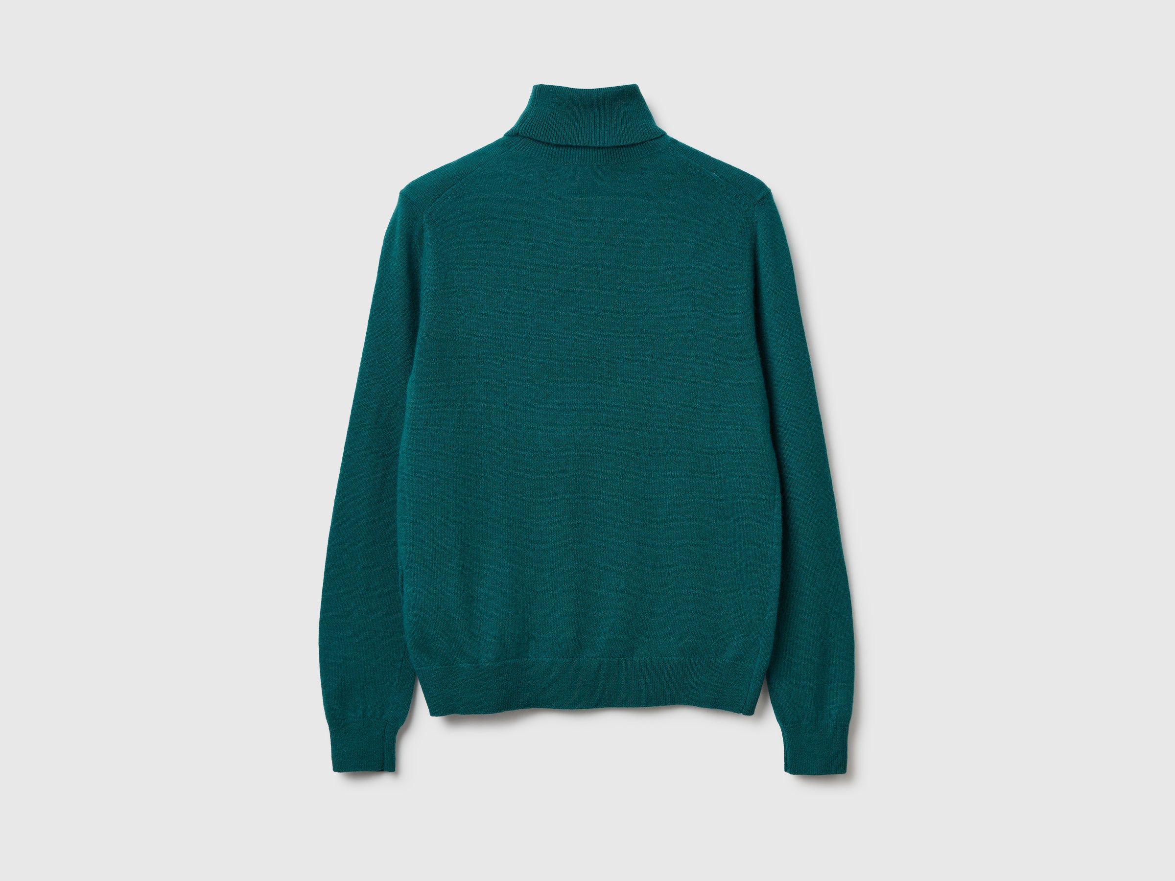 United Colors of Benetton Maglione Dolcevita Lana Merino Verde M
