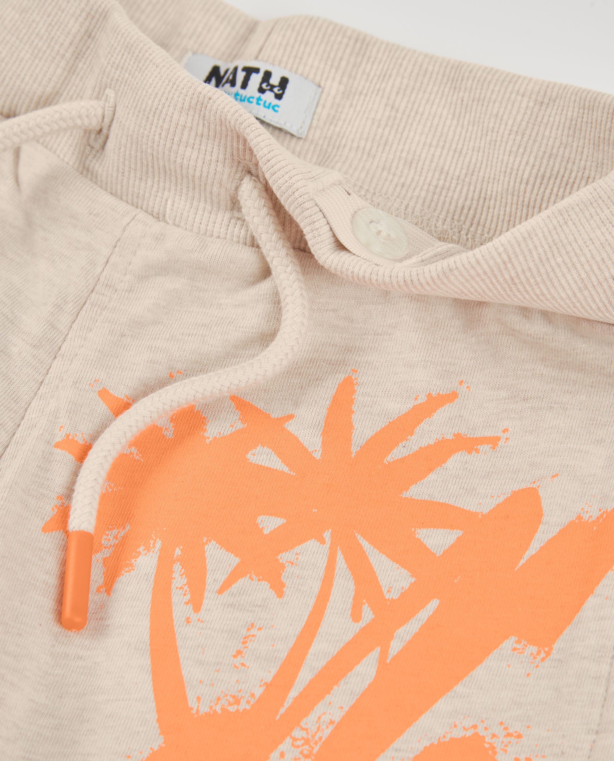 TucTuc Bermuda Maglia Graffiti Beige Bambino Cotone