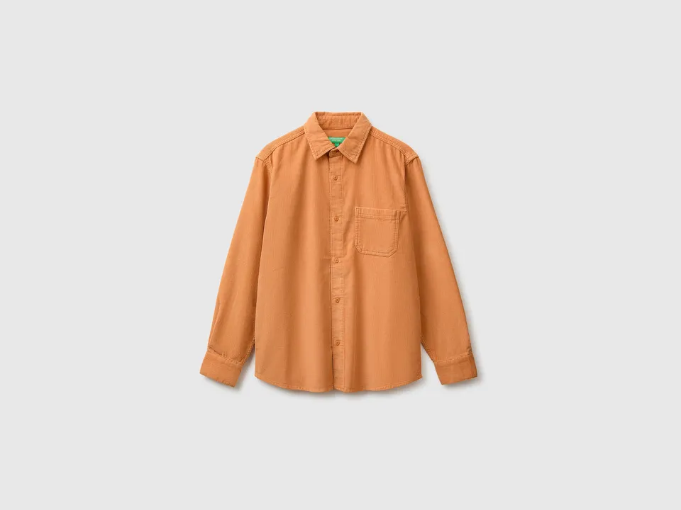 United Colors of Benetton camicia velluto cotone regular fit