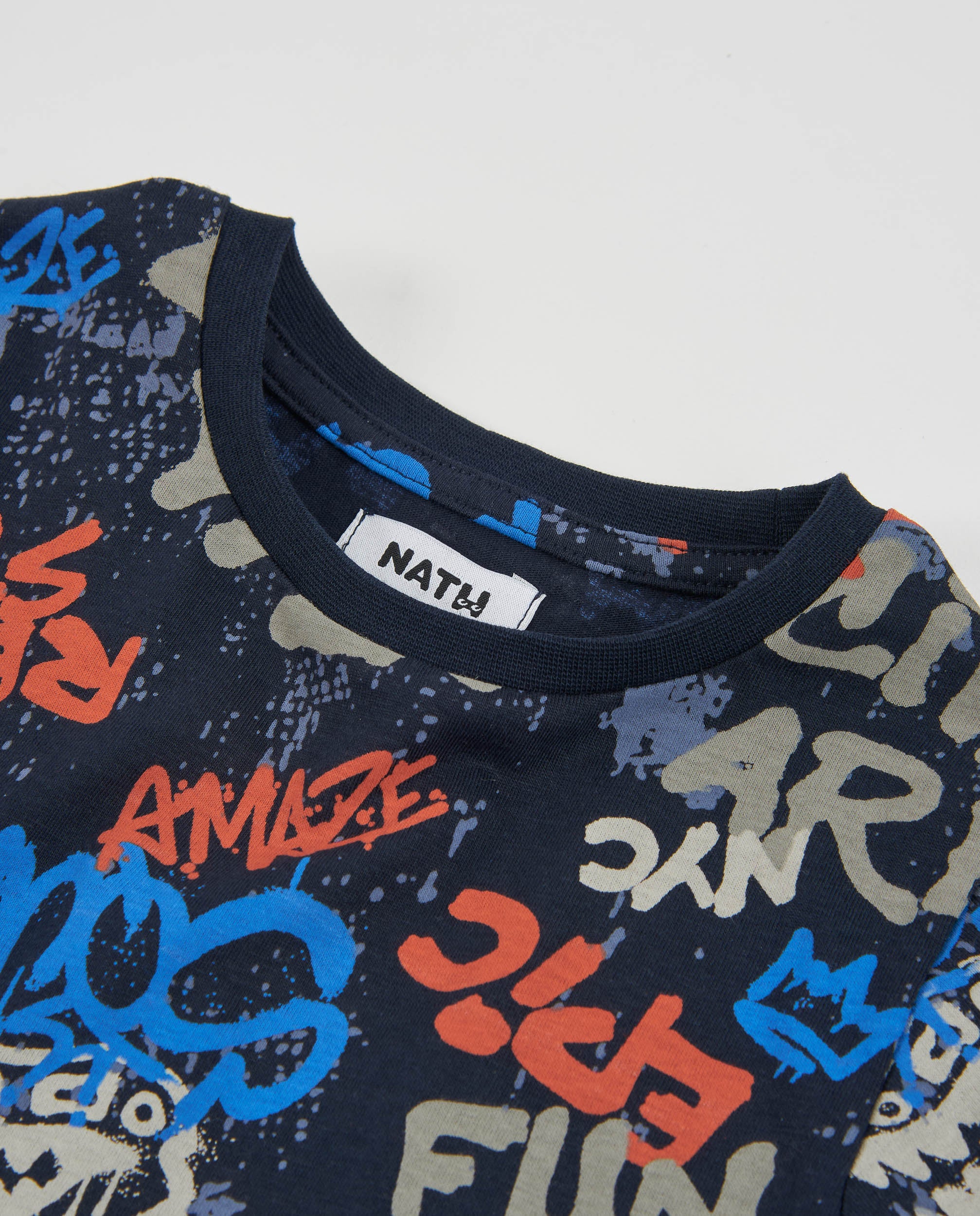 TucTuc Magliette graffiti maglia maglietta blu 8 anni