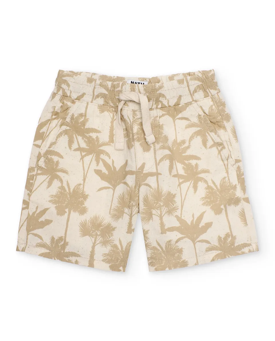TucTuc Bermuda shorts bambino beige stampa palme
