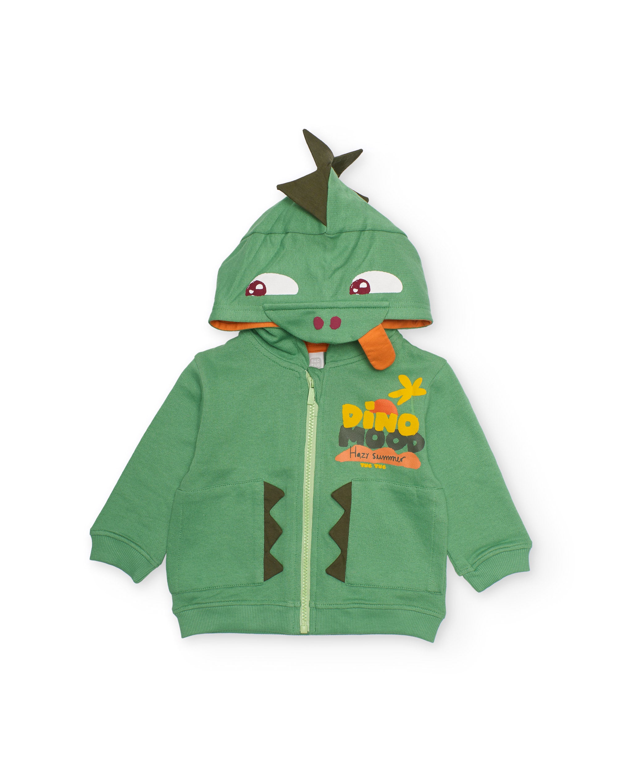TucTuc Completi tuta bimbo cappuccio dinosauro verde