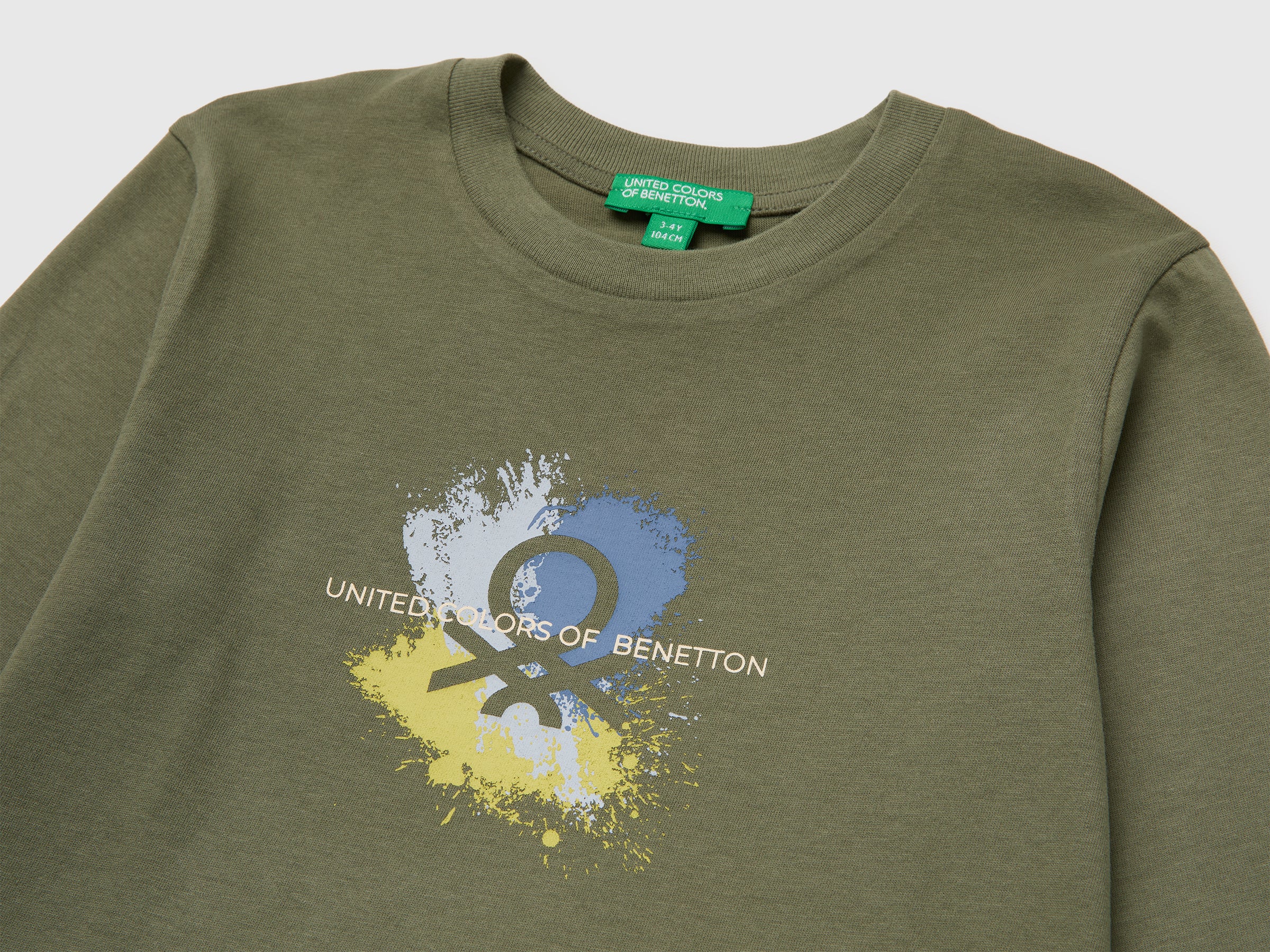 United Colors of Benetton T-Shirts Maglietta manica lunga cotone stampa