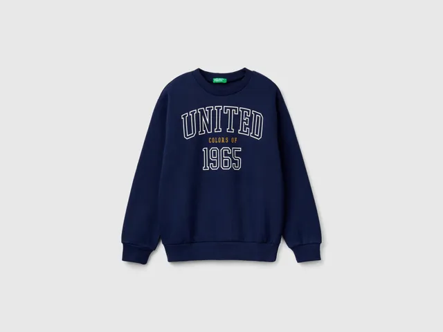 United Colors of Benetton Felpa Cappuccio Cotone S Logo