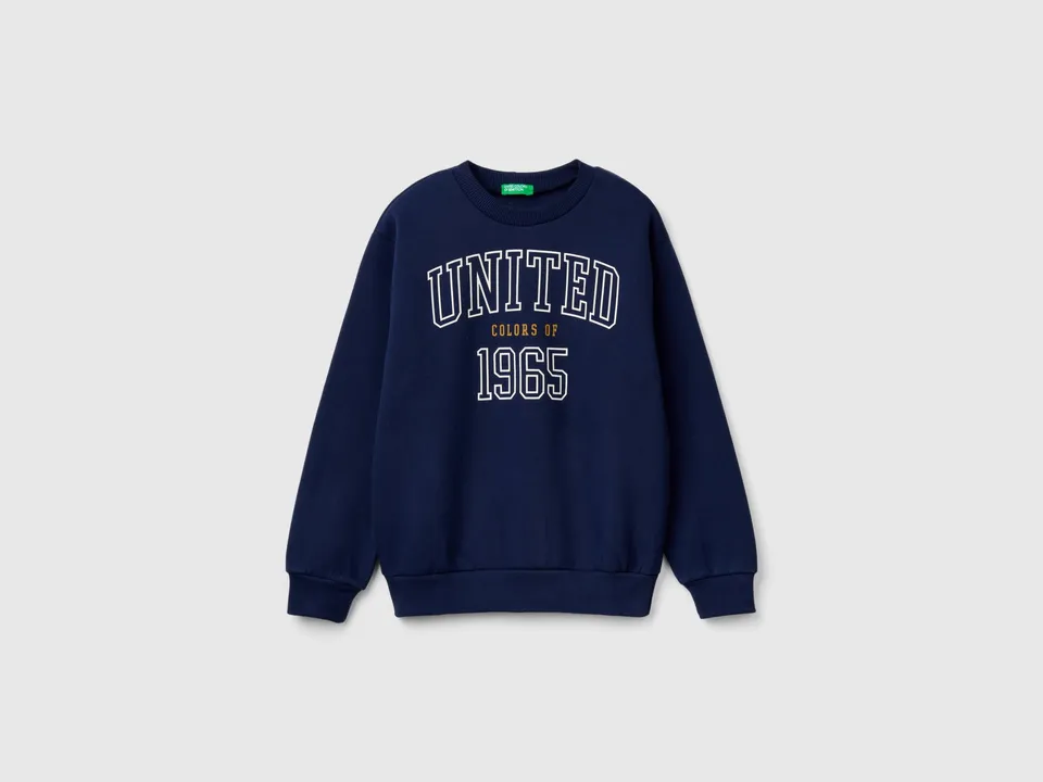 United Colors of Benetton Felpa Cappuccio Cotone S Logo