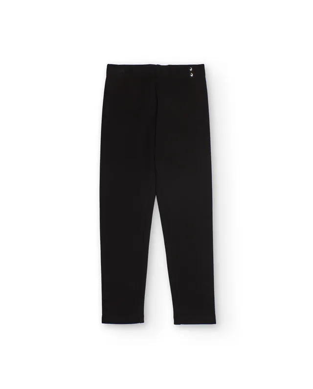 TucTuc Leggings legging bambina nero con borchie elasticizzato