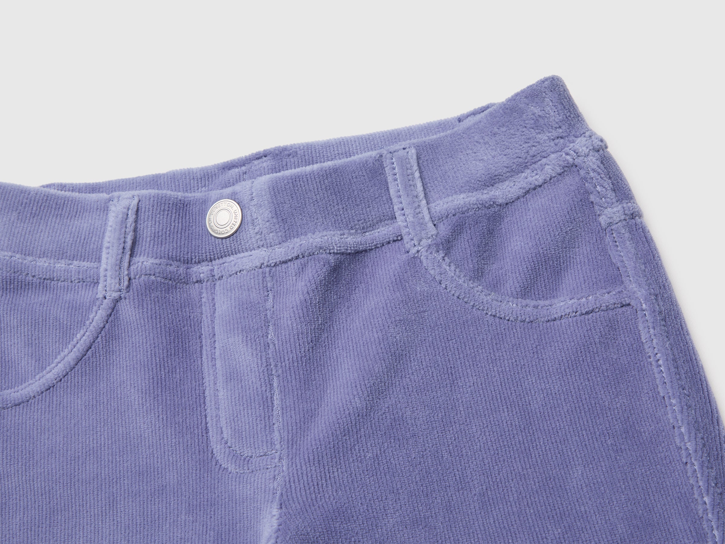 United Colors of Benetton pantaloni skinny ciniglia cotone