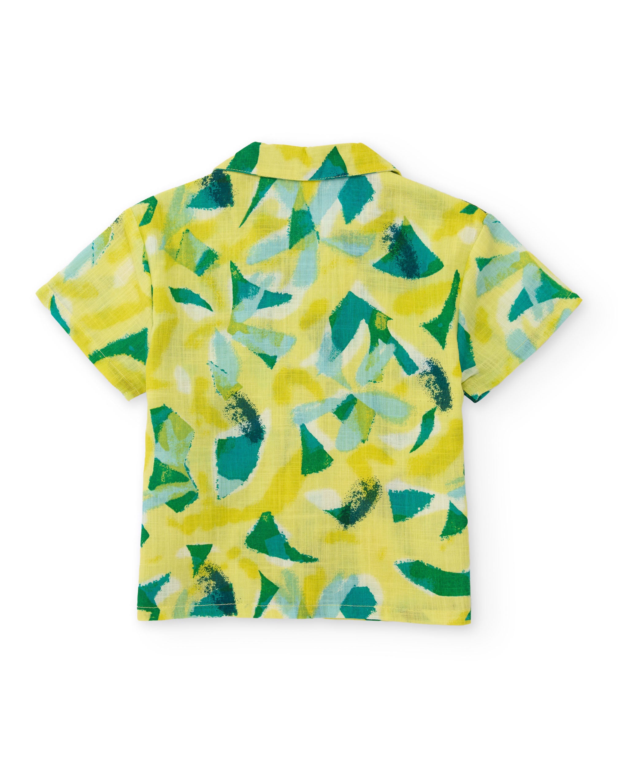 TucTuc Camicette Camicia bambino gialla astratta cotone